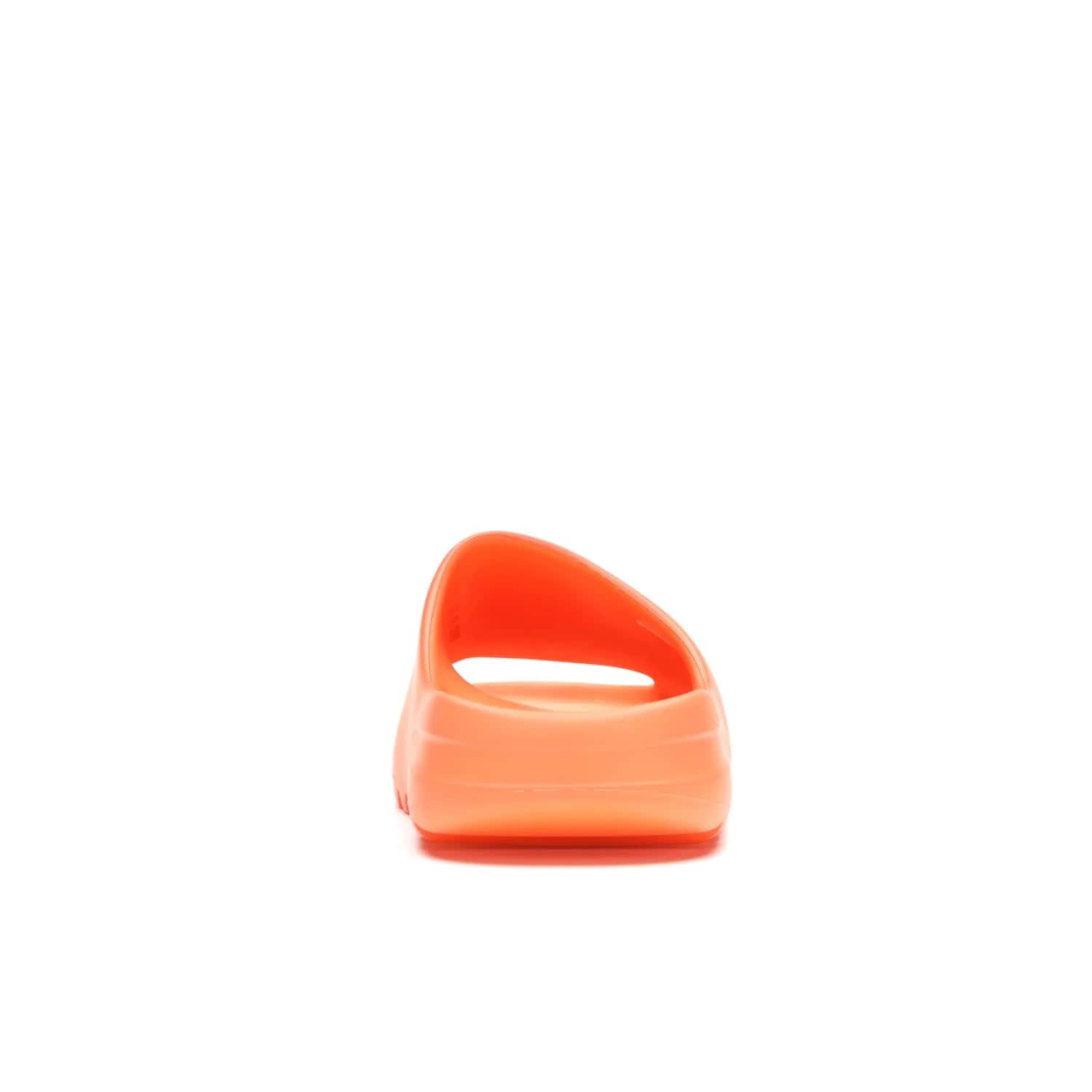 adidas Yeezy Slide Enflame Orange - Image 28 - Only at www.BallersClubKickz.com - Limited edition adidas Yeezy Slide featuring a bold Enflame Orange upper and EVA foam construction. Grooved outsole for traction and support. Released June 2021. Perfect for summer.