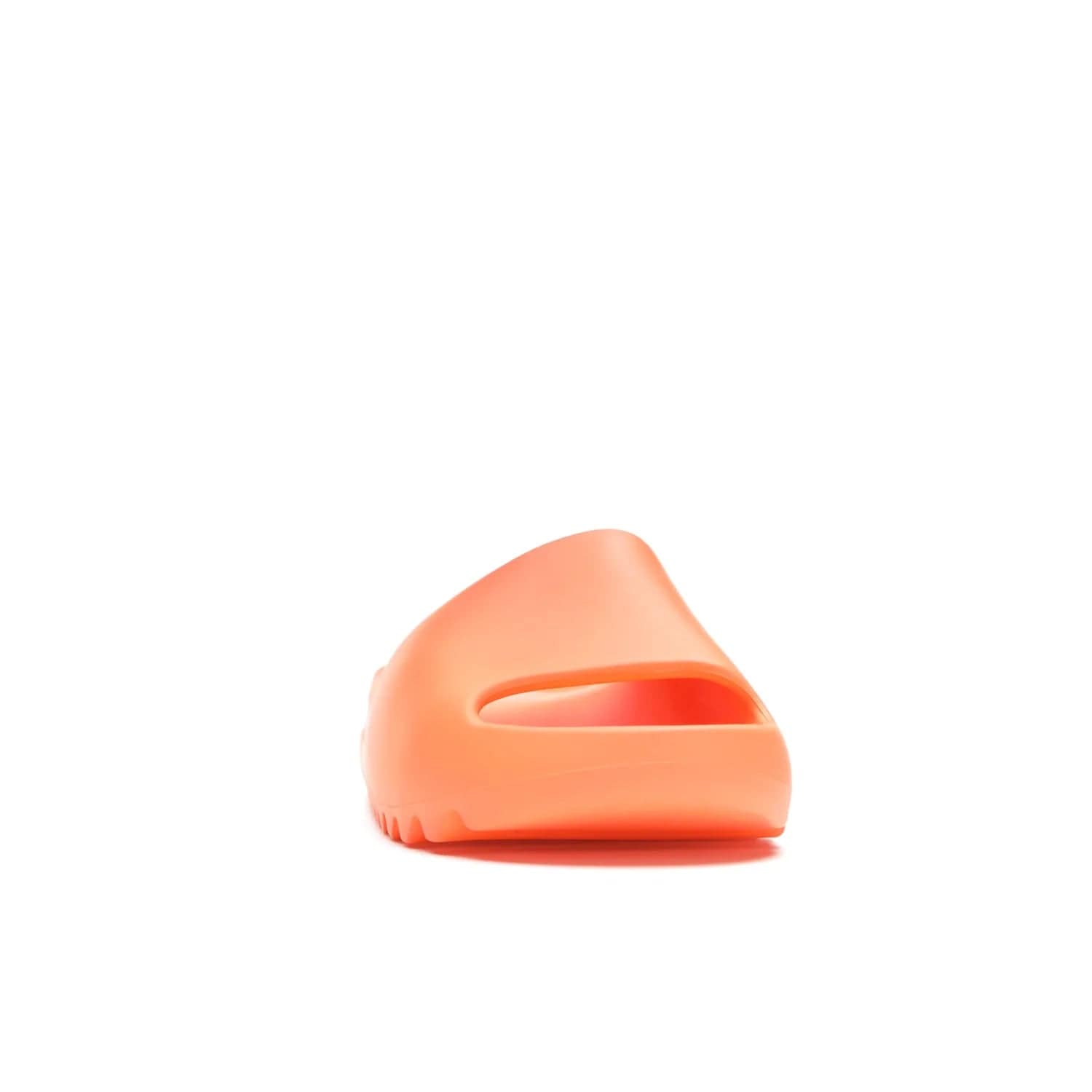 adidas Yeezy Slide Enflame Orange - Image 9 - Only at www.BallersClubKickz.com - Limited edition adidas Yeezy Slide featuring a bold Enflame Orange upper and EVA foam construction. Grooved outsole for traction and support. Released June 2021. Perfect for summer.