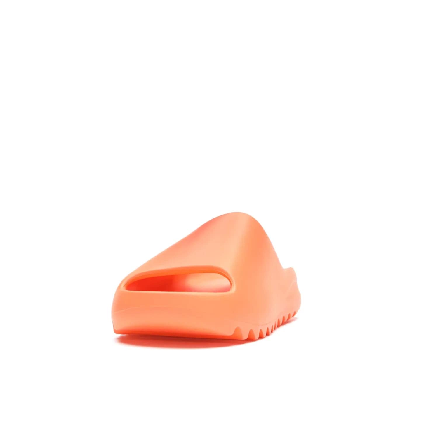 adidas Yeezy Slide Enflame Orange - Image 12 - Only at www.BallersClubKickz.com - Limited edition adidas Yeezy Slide featuring a bold Enflame Orange upper and EVA foam construction. Grooved outsole for traction and support. Released June 2021. Perfect for summer.