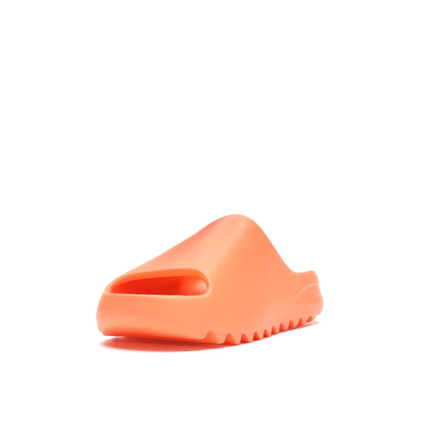 adidas Yeezy Slide Enflame Orange - Image 13 - Only at www.BallersClubKickz.com - Limited edition adidas Yeezy Slide featuring a bold Enflame Orange upper and EVA foam construction. Grooved outsole for traction and support. Released June 2021. Perfect for summer.