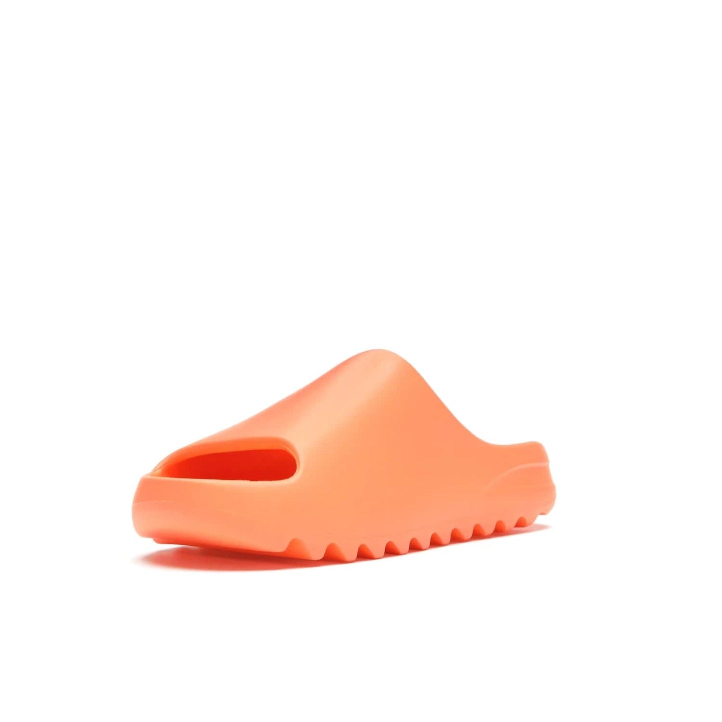 adidas Yeezy Slide Enflame Orange - Image 14 - Only at www.BallersClubKickz.com - Limited edition adidas Yeezy Slide featuring a bold Enflame Orange upper and EVA foam construction. Grooved outsole for traction and support. Released June 2021. Perfect for summer.