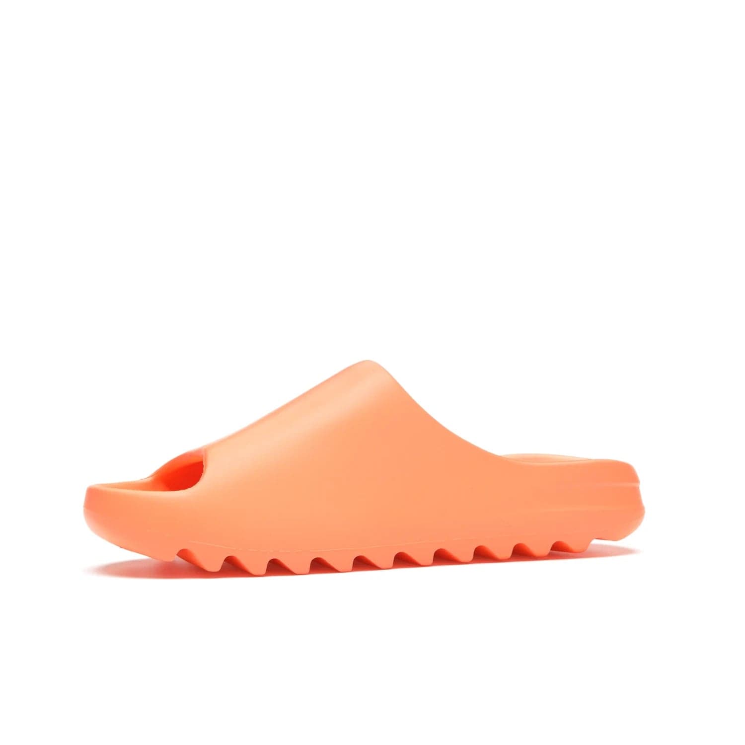 adidas Yeezy Slide Enflame Orange - Image 17 - Only at www.BallersClubKickz.com - Limited edition adidas Yeezy Slide featuring a bold Enflame Orange upper and EVA foam construction. Grooved outsole for traction and support. Released June 2021. Perfect for summer.
