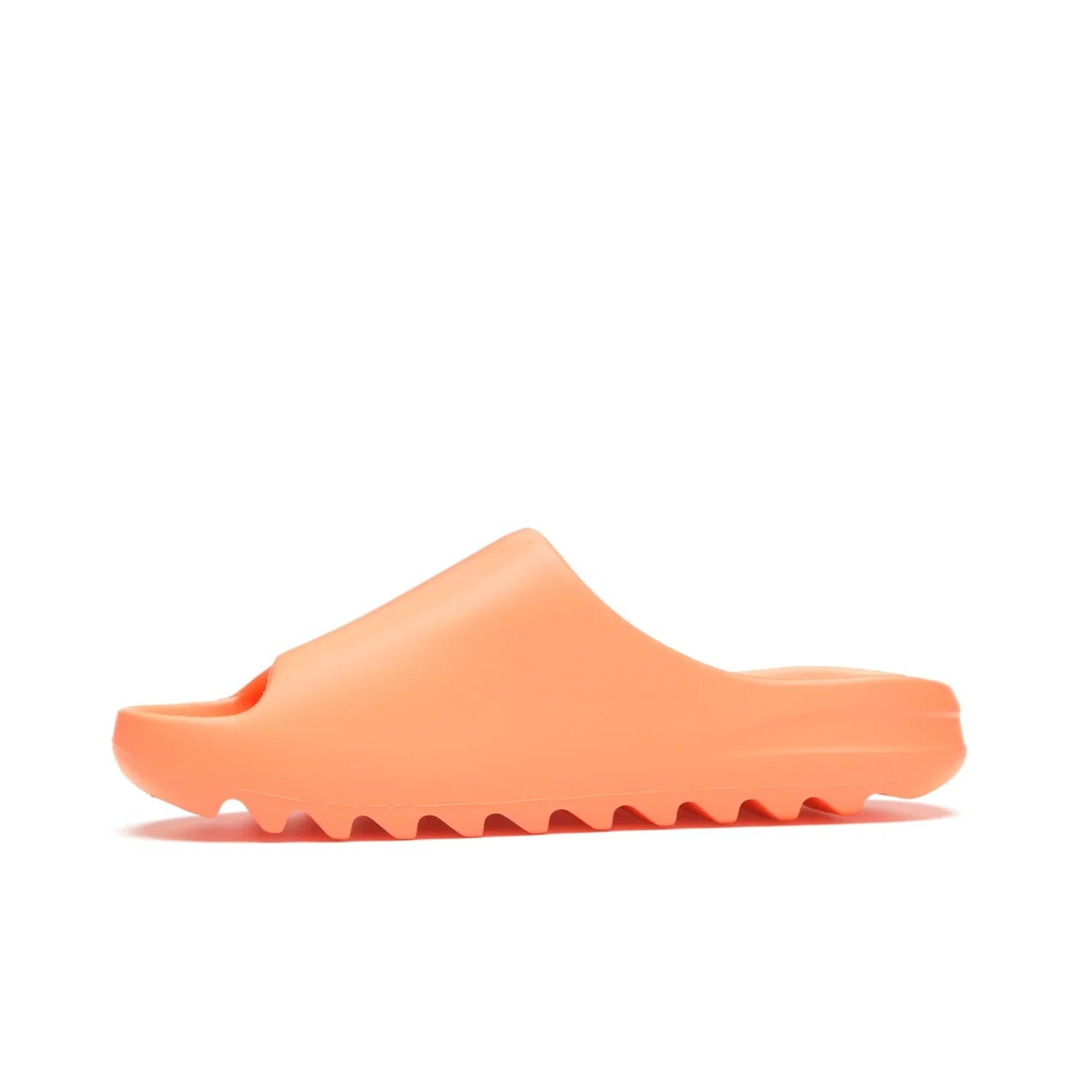 adidas Yeezy Slide Enflame Orange - Image 18 - Only at www.BallersClubKickz.com - Limited edition adidas Yeezy Slide featuring a bold Enflame Orange upper and EVA foam construction. Grooved outsole for traction and support. Released June 2021. Perfect for summer.