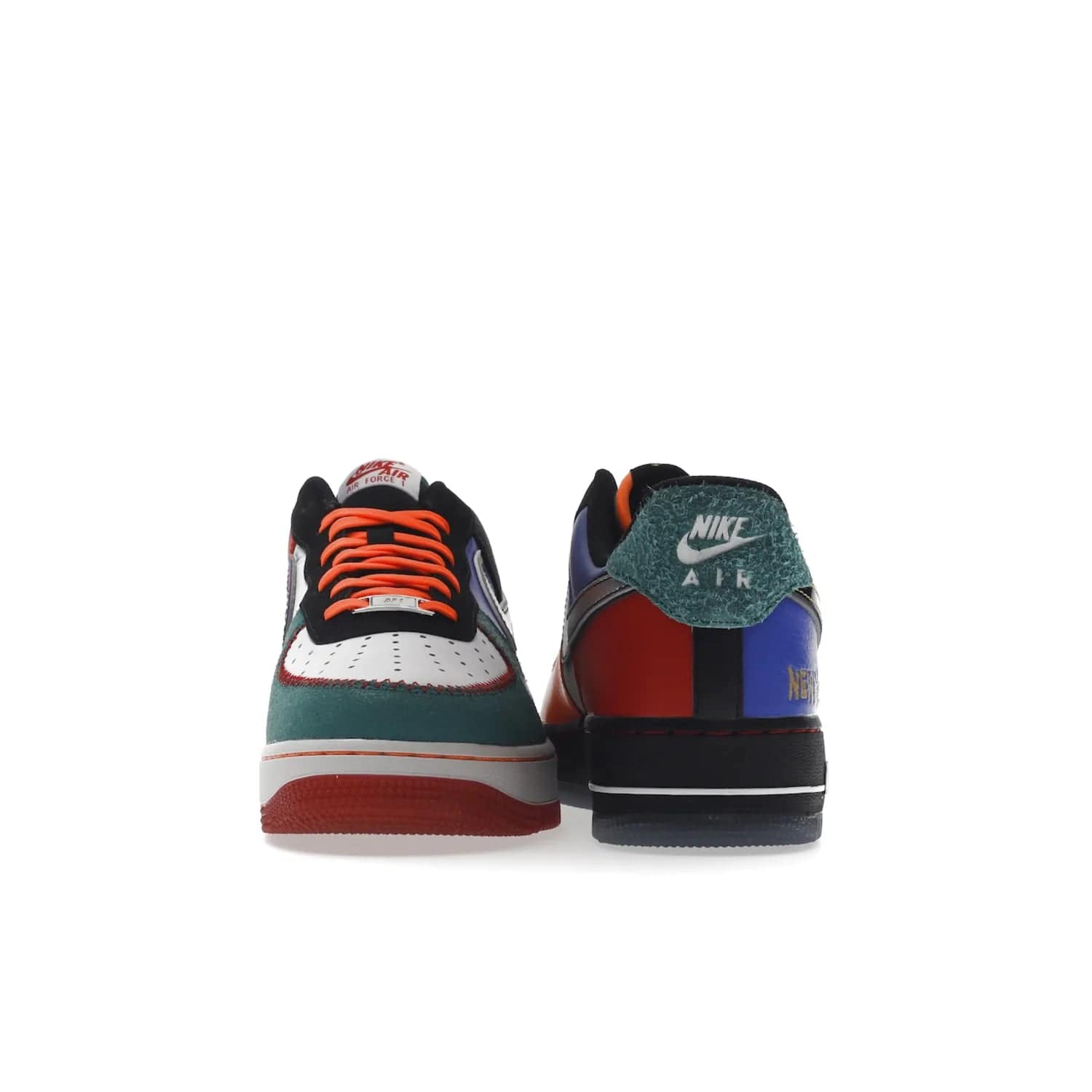 Nike Air Force 1 Low NYC City of Athletes - Image 28 - Only at www.BallersClubKickz.com - Grab the limited edition Nike Air Force 1 Low NYC City of Athletes. This unique design features a combination of leather, suede, denim and basketball synthetic rubber, plus the iconic white & black midsole with semi-translucent outsoles. Released in Oct 2019 - these eye-catching sneakers complete any look.