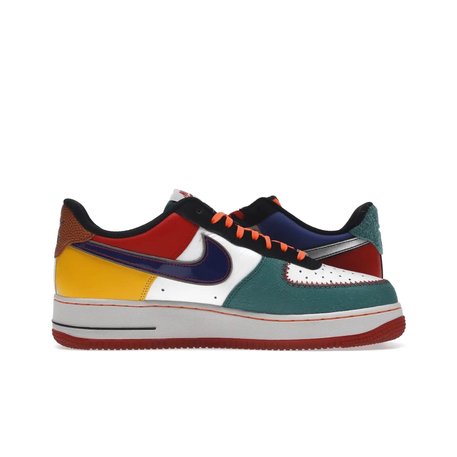 Nike Air Force 1 Low NYC City of Athletes - Image 19 - Only at www.BallersClubKickz.com - Grab the limited edition Nike Air Force 1 Low NYC City of Athletes. This unique design features a combination of leather, suede, denim and basketball synthetic rubber, plus the iconic white & black midsole with semi-translucent outsoles. Released in Oct 2019 - these eye-catching sneakers complete any look.