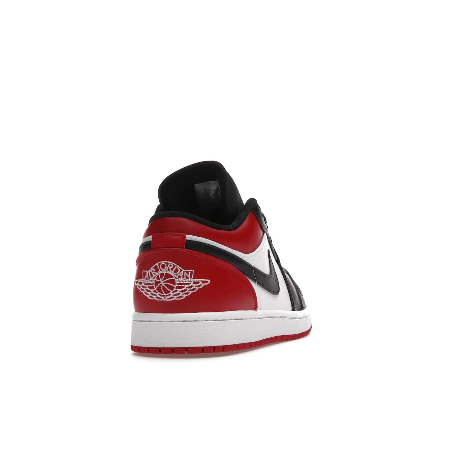 Jordan 1 Low Bred Toe - Image 30 - Only at www.BallersClubKickz.com - Step into the iconic Jordan 1 Retro. Mixing and matching of leather in red, black, and white makes for a unique colorway. Finished off with a Wing logo embroidery & Jumpman label. Comfortable and stylish at an affordable $100, the Jordan 1 Low Bred Toe is perfect for any true sneaker fan.