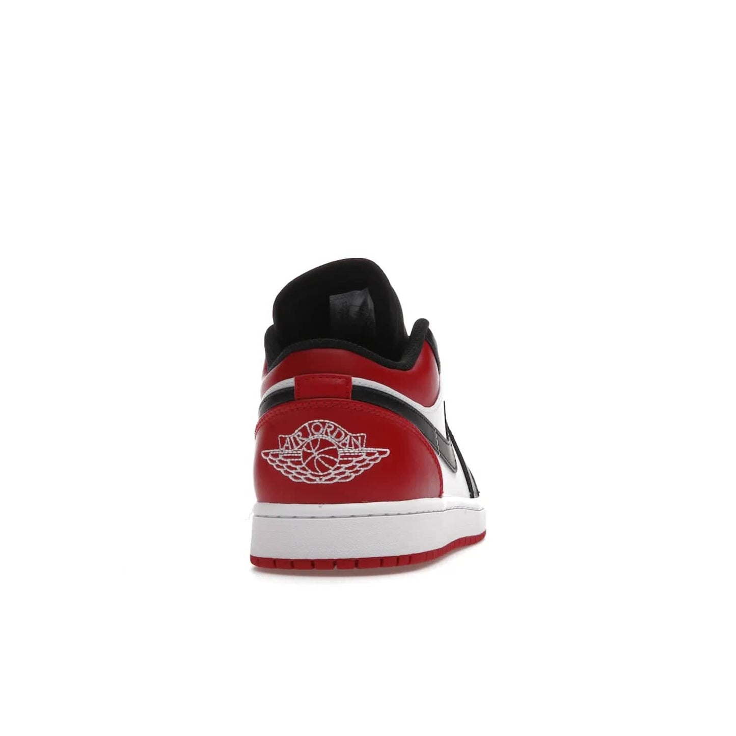 Jordan 1 Low Bred Toe - Image 29 - Only at www.BallersClubKickz.com - Step into the iconic Jordan 1 Retro. Mixing and matching of leather in red, black, and white makes for a unique colorway. Finished off with a Wing logo embroidery & Jumpman label. Comfortable and stylish at an affordable $100, the Jordan 1 Low Bred Toe is perfect for any true sneaker fan.