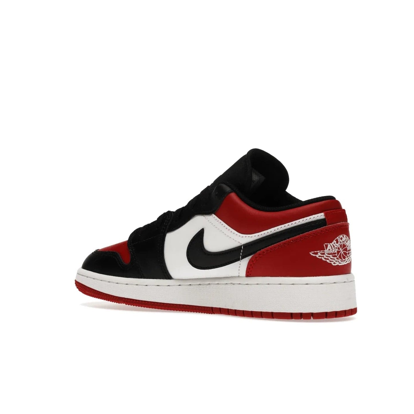Jordan 1 Low Bred Toe (GS) - Image 23 - Only at www.BallersClubKickz.com - #
Iconic sneaker from Jordan brand with classic colorway, unique detailing & Air Jordan Wings logo. Step into the shoes of the greats with the Jordan 1 Low Bred Toe GS!