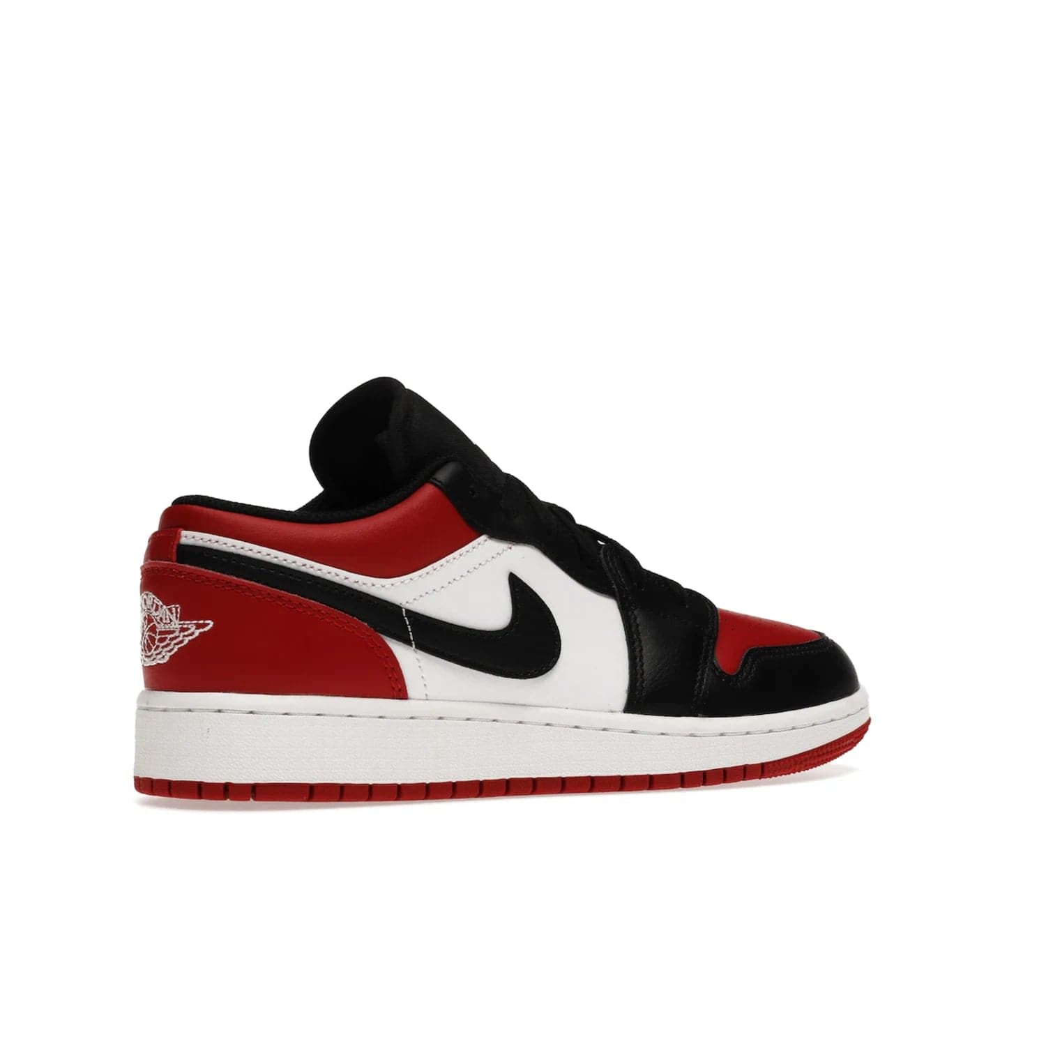 Jordan 1 Low Bred Toe (GS) - Image 34 - Only at www.BallersClubKickz.com - #
Iconic sneaker from Jordan brand with classic colorway, unique detailing & Air Jordan Wings logo. Step into the shoes of the greats with the Jordan 1 Low Bred Toe GS!