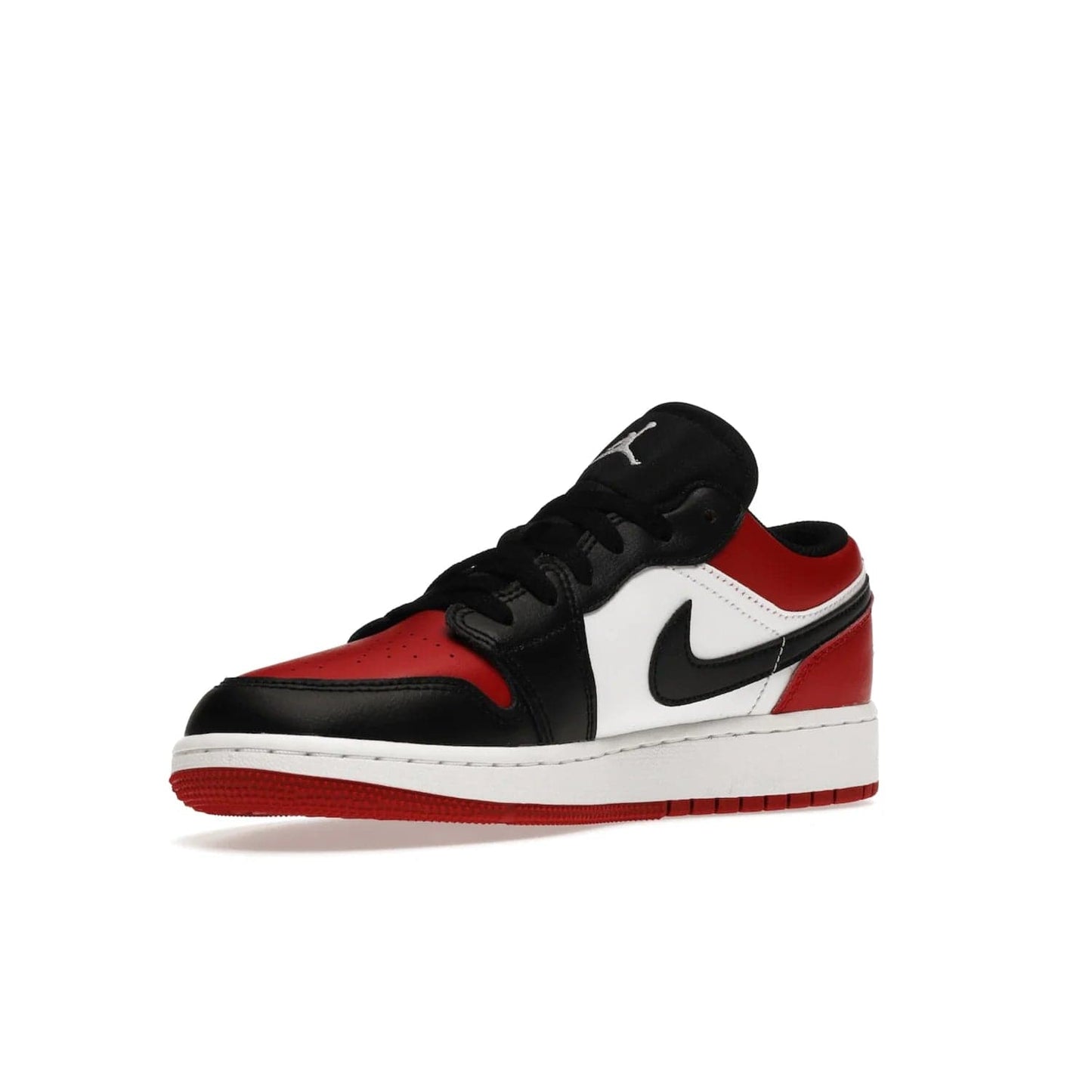 Jordan 1 Low Bred Toe (GS) - Image 15 - Only at www.BallersClubKickz.com - #
Iconic sneaker from Jordan brand with classic colorway, unique detailing & Air Jordan Wings logo. Step into the shoes of the greats with the Jordan 1 Low Bred Toe GS!