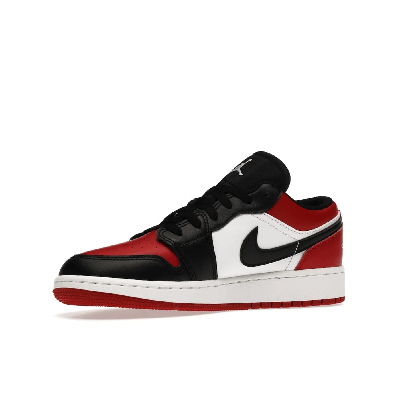 Jordan 1 Low Bred Toe (GS) - Image 16 - Only at www.BallersClubKickz.com - #
Iconic sneaker from Jordan brand with classic colorway, unique detailing & Air Jordan Wings logo. Step into the shoes of the greats with the Jordan 1 Low Bred Toe GS!