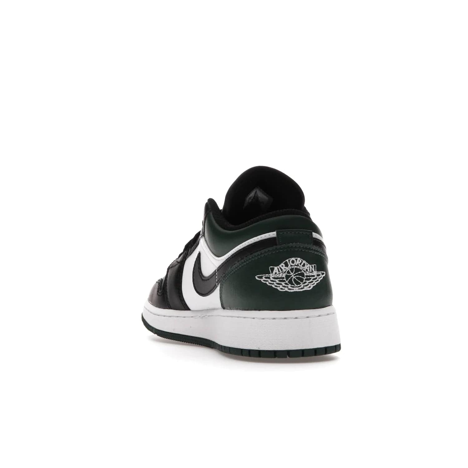 Jordan 1 Low Green Toe (GS) - Image 26 - Only at www.BallersClubKickz.com - Get the perfect low cut Jordans. Shop the Air Jordan 1 Low Noble Green GS shoes with its unique colorway and stencil Jumpman logo. Available October 2021.