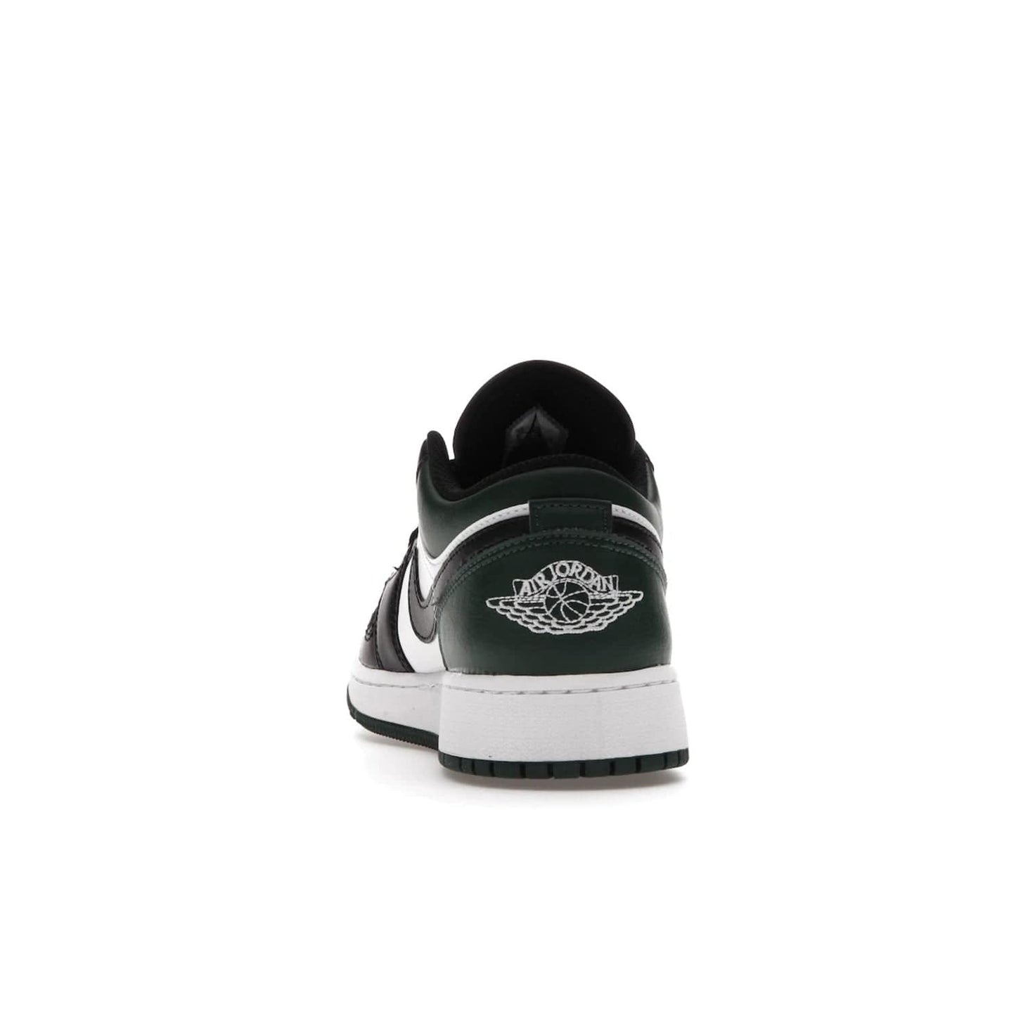 Jordan 1 Low Green Toe (GS) - Image 27 - Only at www.BallersClubKickz.com - Get the perfect low cut Jordans. Shop the Air Jordan 1 Low Noble Green GS shoes with its unique colorway and stencil Jumpman logo. Available October 2021.