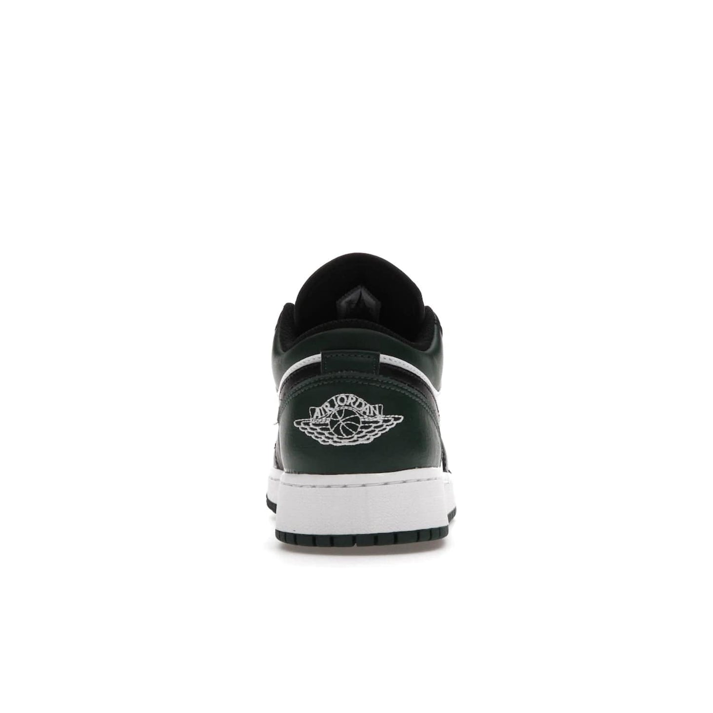 Jordan 1 Low Green Toe (GS) - Image 28 - Only at www.BallersClubKickz.com - Get the perfect low cut Jordans. Shop the Air Jordan 1 Low Noble Green GS shoes with its unique colorway and stencil Jumpman logo. Available October 2021.