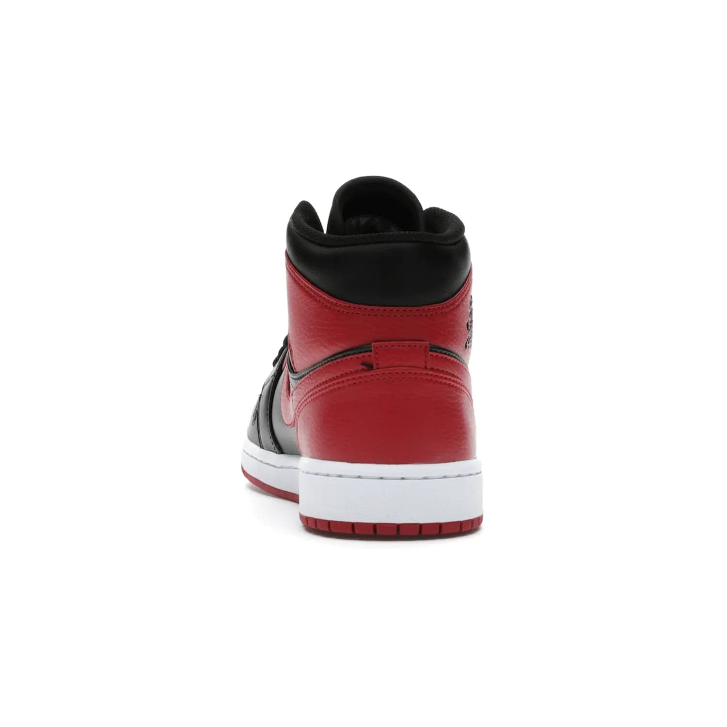 Jordan 1 Mid Banned (2020) - Image 27 - Only at www.BallersClubKickz.com - The Air Jordan 1 Mid Banned (2020) brings a modern twist to the classic Banned colorway. Features full-grain black and red leather uppers, red leather around the toe, collar, heel, & Swoosh. Release November 2021 for $110.