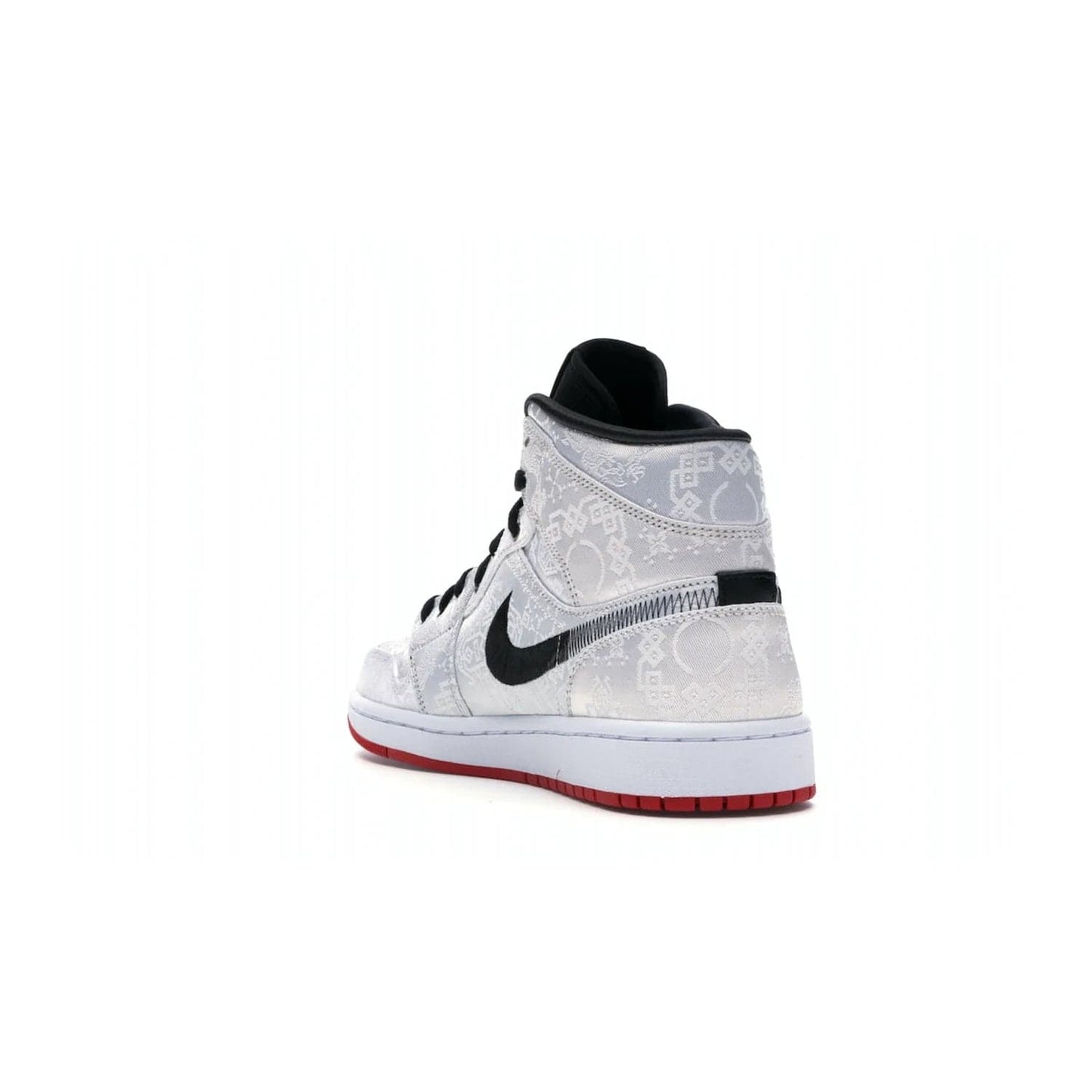 Jordan 1 Mid SE Fearless Edison Chen CLOT - Image 25 - Only at www.BallersClubKickz.com - Iconic mid-top sneakers with intricate Chinese-inspired detailing. From the Fearless pack designed by Edison Chen, the Jordan 1 Mid SE is a powerful representation of fashion and culture. White woven nylon upper with a fadeaway Swoosh and black detailing. Released in December 2019, a true classic.