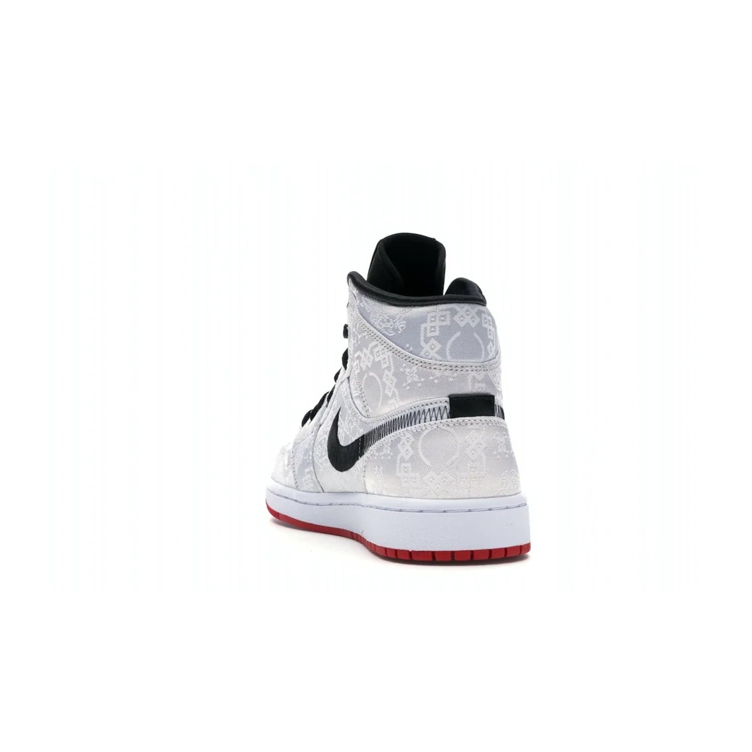 Jordan 1 Mid SE Fearless Edison Chen CLOT - Image 26 - Only at www.BallersClubKickz.com - Iconic mid-top sneakers with intricate Chinese-inspired detailing. From the Fearless pack designed by Edison Chen, the Jordan 1 Mid SE is a powerful representation of fashion and culture. White woven nylon upper with a fadeaway Swoosh and black detailing. Released in December 2019, a true classic.