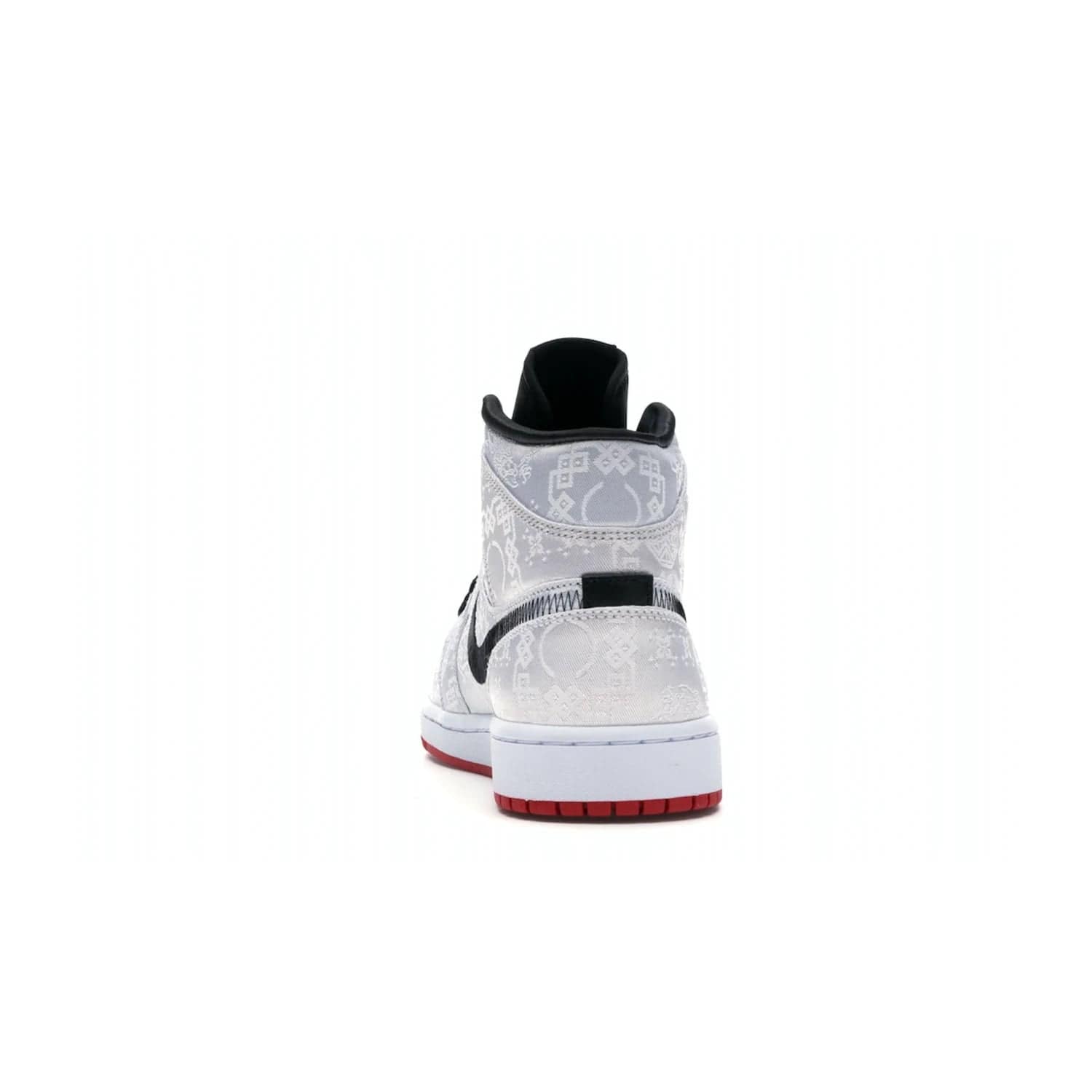 Jordan 1 Mid SE Fearless Edison Chen CLOT - Image 27 - Only at www.BallersClubKickz.com - Iconic mid-top sneakers with intricate Chinese-inspired detailing. From the Fearless pack designed by Edison Chen, the Jordan 1 Mid SE is a powerful representation of fashion and culture. White woven nylon upper with a fadeaway Swoosh and black detailing. Released in December 2019, a true classic.