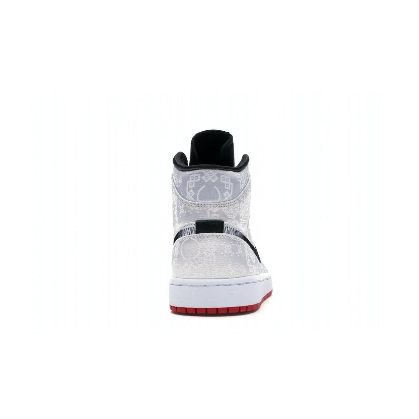 Jordan 1 Mid SE Fearless Edison Chen CLOT - Image 28 - Only at www.BallersClubKickz.com - Iconic mid-top sneakers with intricate Chinese-inspired detailing. From the Fearless pack designed by Edison Chen, the Jordan 1 Mid SE is a powerful representation of fashion and culture. White woven nylon upper with a fadeaway Swoosh and black detailing. Released in December 2019, a true classic.