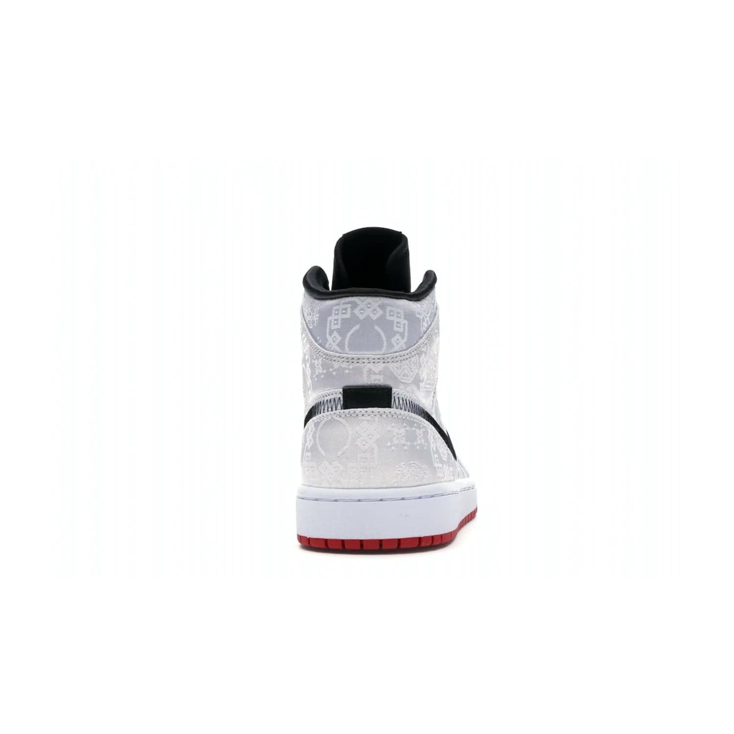 Jordan 1 Mid SE Fearless Edison Chen CLOT - Image 28 - Only at www.BallersClubKickz.com - Iconic mid-top sneakers with intricate Chinese-inspired detailing. From the Fearless pack designed by Edison Chen, the Jordan 1 Mid SE is a powerful representation of fashion and culture. White woven nylon upper with a fadeaway Swoosh and black detailing. Released in December 2019, a true classic.