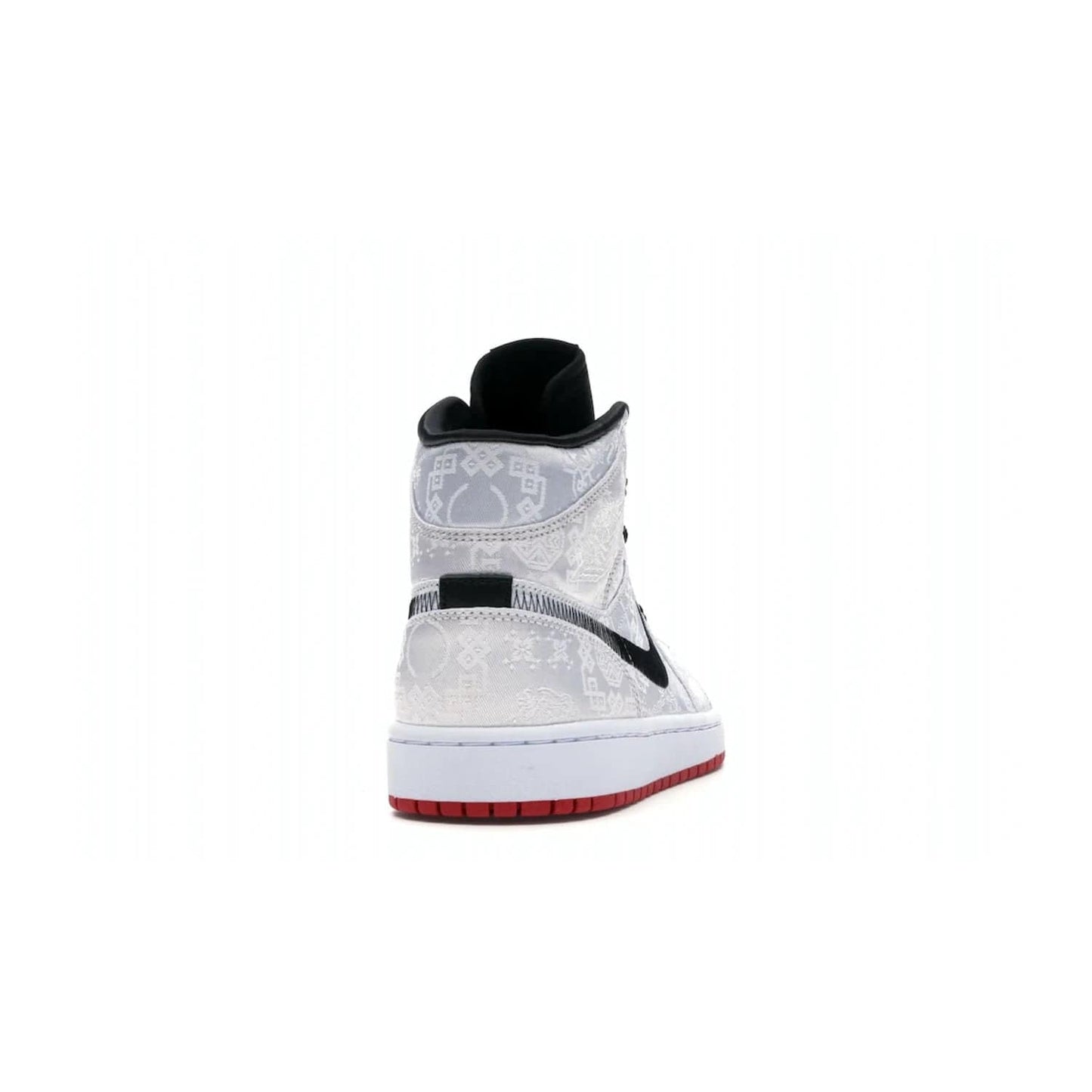 Jordan 1 Mid SE Fearless Edison Chen CLOT - Image 29 - Only at www.BallersClubKickz.com - Iconic mid-top sneakers with intricate Chinese-inspired detailing. From the Fearless pack designed by Edison Chen, the Jordan 1 Mid SE is a powerful representation of fashion and culture. White woven nylon upper with a fadeaway Swoosh and black detailing. Released in December 2019, a true classic.