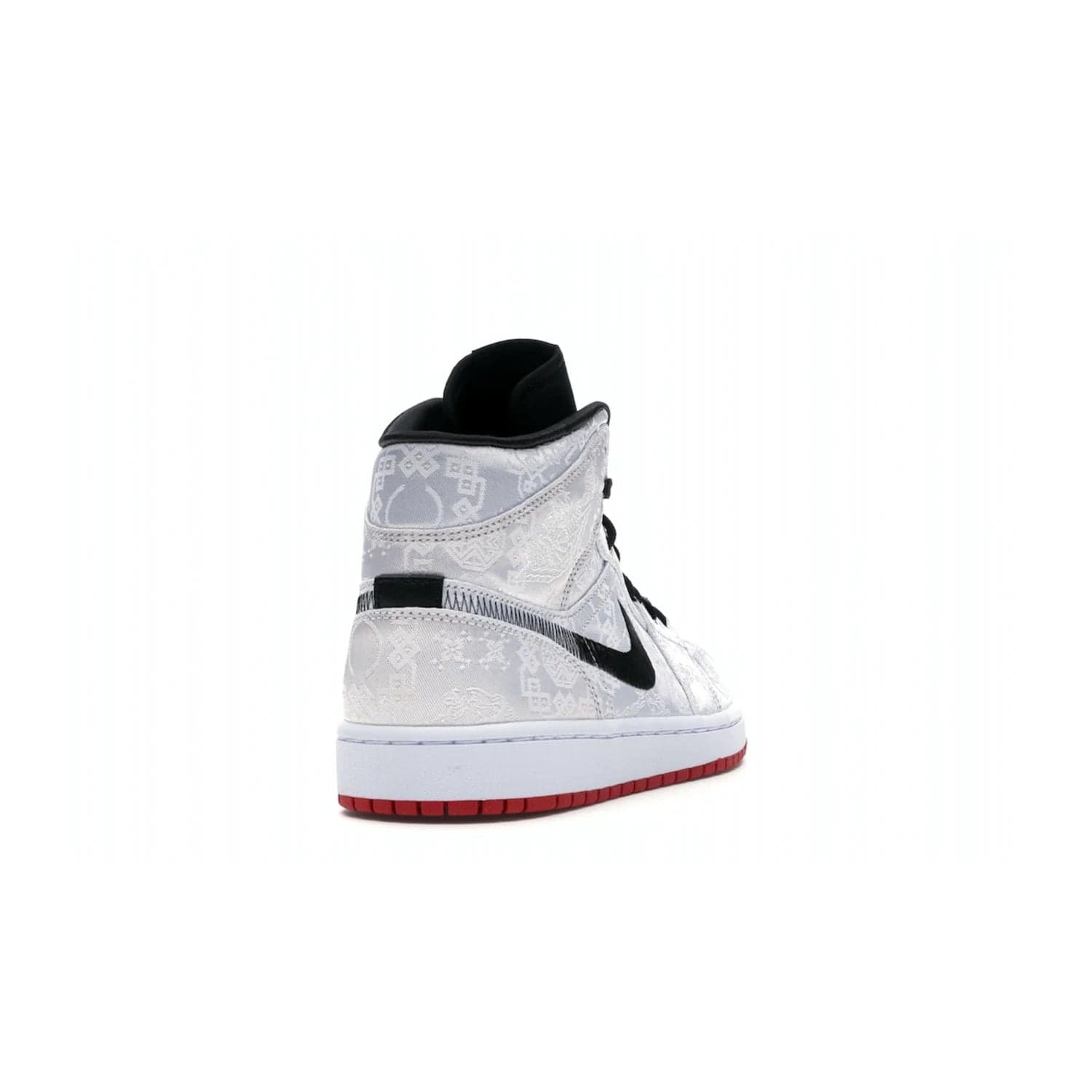 Jordan 1 Mid SE Fearless Edison Chen CLOT - Image 30 - Only at www.BallersClubKickz.com - Iconic mid-top sneakers with intricate Chinese-inspired detailing. From the Fearless pack designed by Edison Chen, the Jordan 1 Mid SE is a powerful representation of fashion and culture. White woven nylon upper with a fadeaway Swoosh and black detailing. Released in December 2019, a true classic.