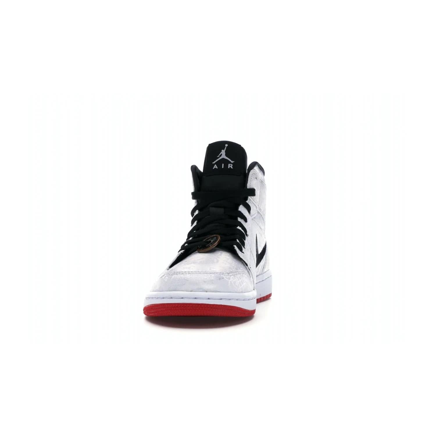 Jordan 1 Mid SE Fearless Edison Chen CLOT - Image 11 - Only at www.BallersClubKickz.com - Iconic mid-top sneakers with intricate Chinese-inspired detailing. From the Fearless pack designed by Edison Chen, the Jordan 1 Mid SE is a powerful representation of fashion and culture. White woven nylon upper with a fadeaway Swoosh and black detailing. Released in December 2019, a true classic.