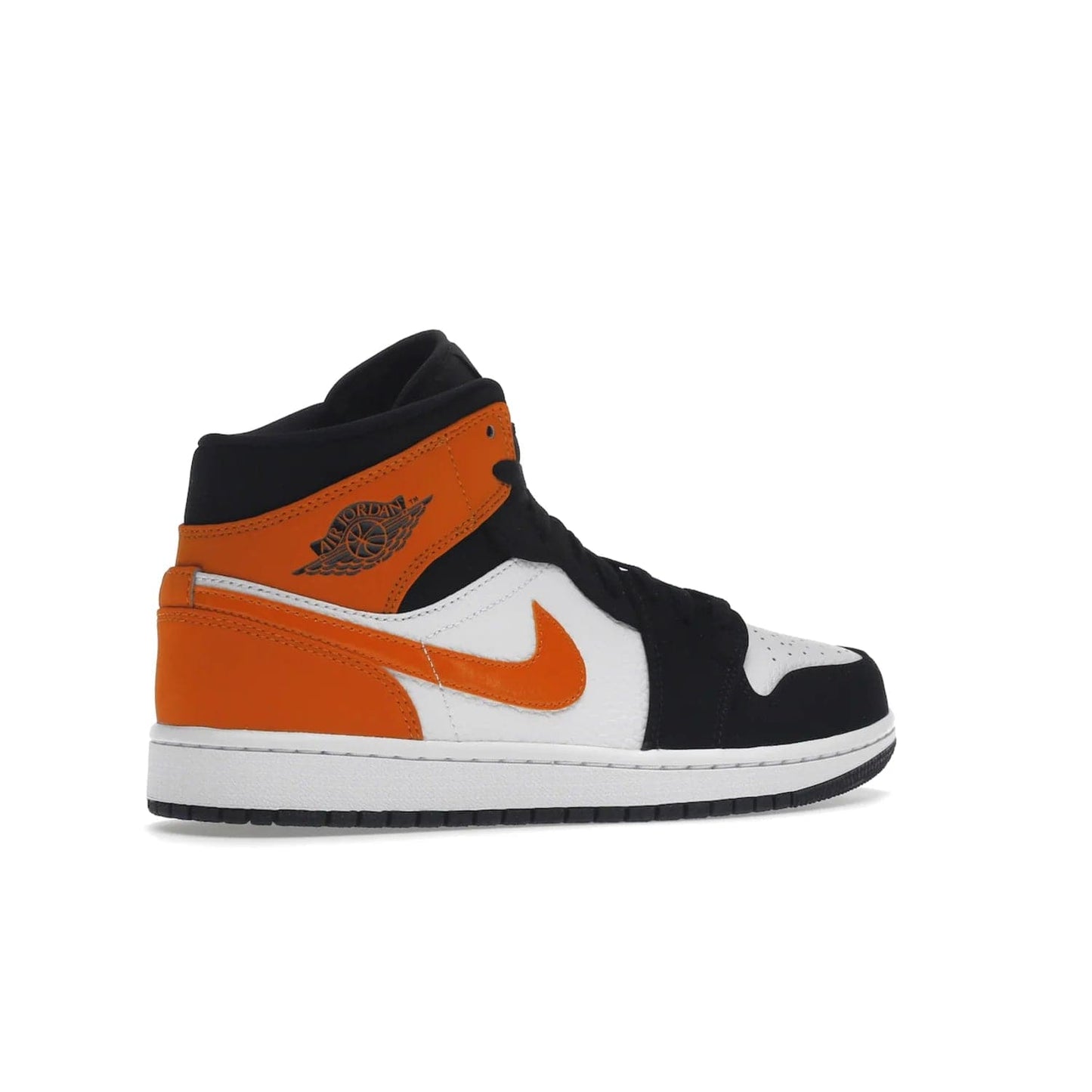 Jordan 1 Mid Shattered Backboard - Image 34 - Only at www.BallersClubKickz.com - The Air Jordan 1 Mid Shattered Backboard offers a timeless Black/White-Starfish colorway. Classic Swoosh logo and AJ insignia plus a shatterd backboard graphic on the insole. Get your pair today!