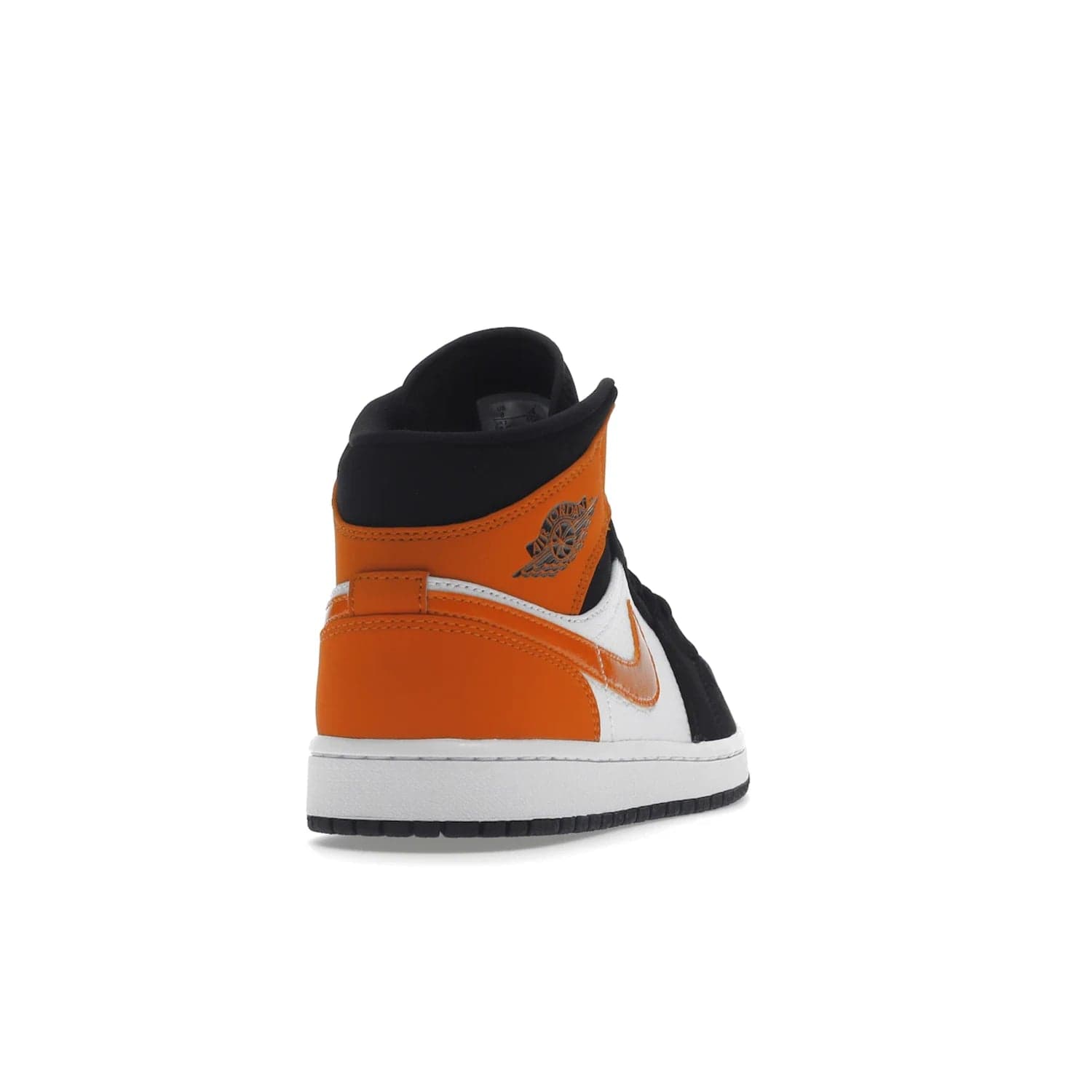 Jordan 1 Mid Shattered Backboard - Image 30 - Only at www.BallersClubKickz.com - The Air Jordan 1 Mid Shattered Backboard offers a timeless Black/White-Starfish colorway. Classic Swoosh logo and AJ insignia plus a shatterd backboard graphic on the insole. Get your pair today!