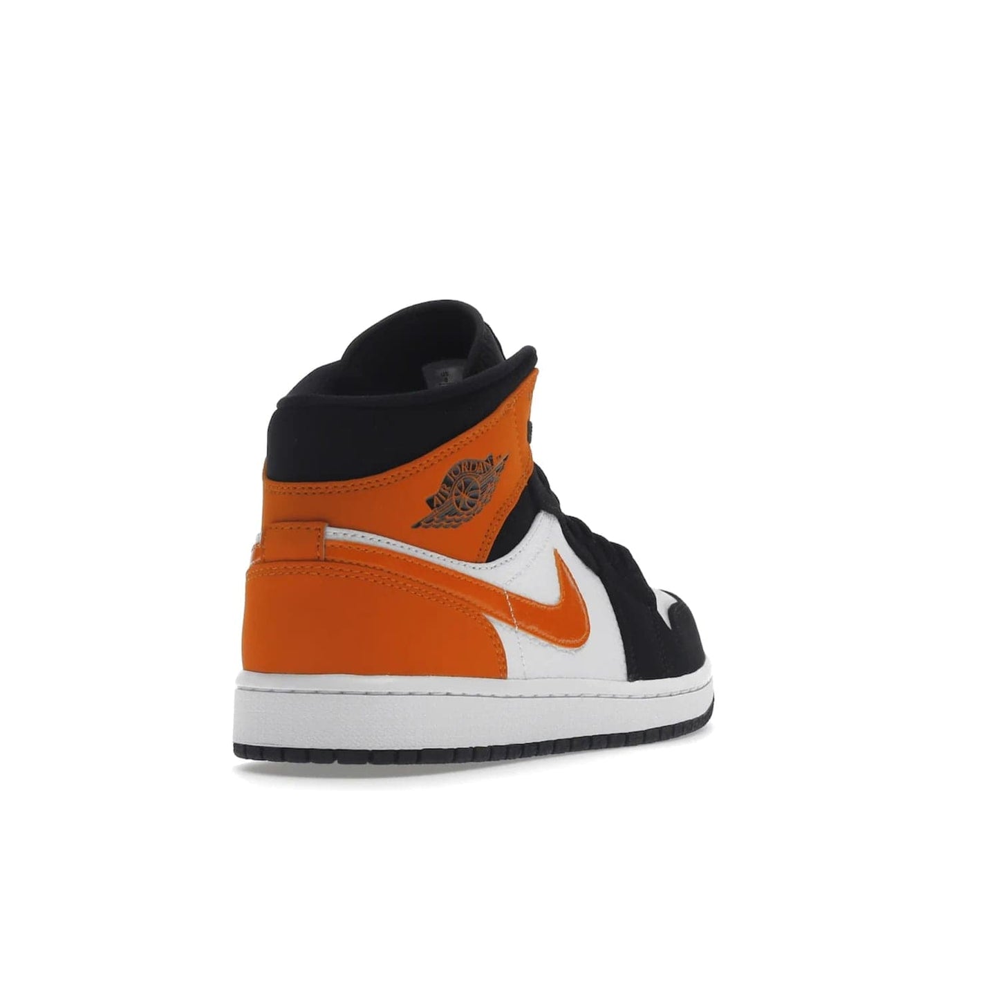 Jordan 1 Mid Shattered Backboard - Image 31 - Only at www.BallersClubKickz.com - The Air Jordan 1 Mid Shattered Backboard offers a timeless Black/White-Starfish colorway. Classic Swoosh logo and AJ insignia plus a shatterd backboard graphic on the insole. Get your pair today!