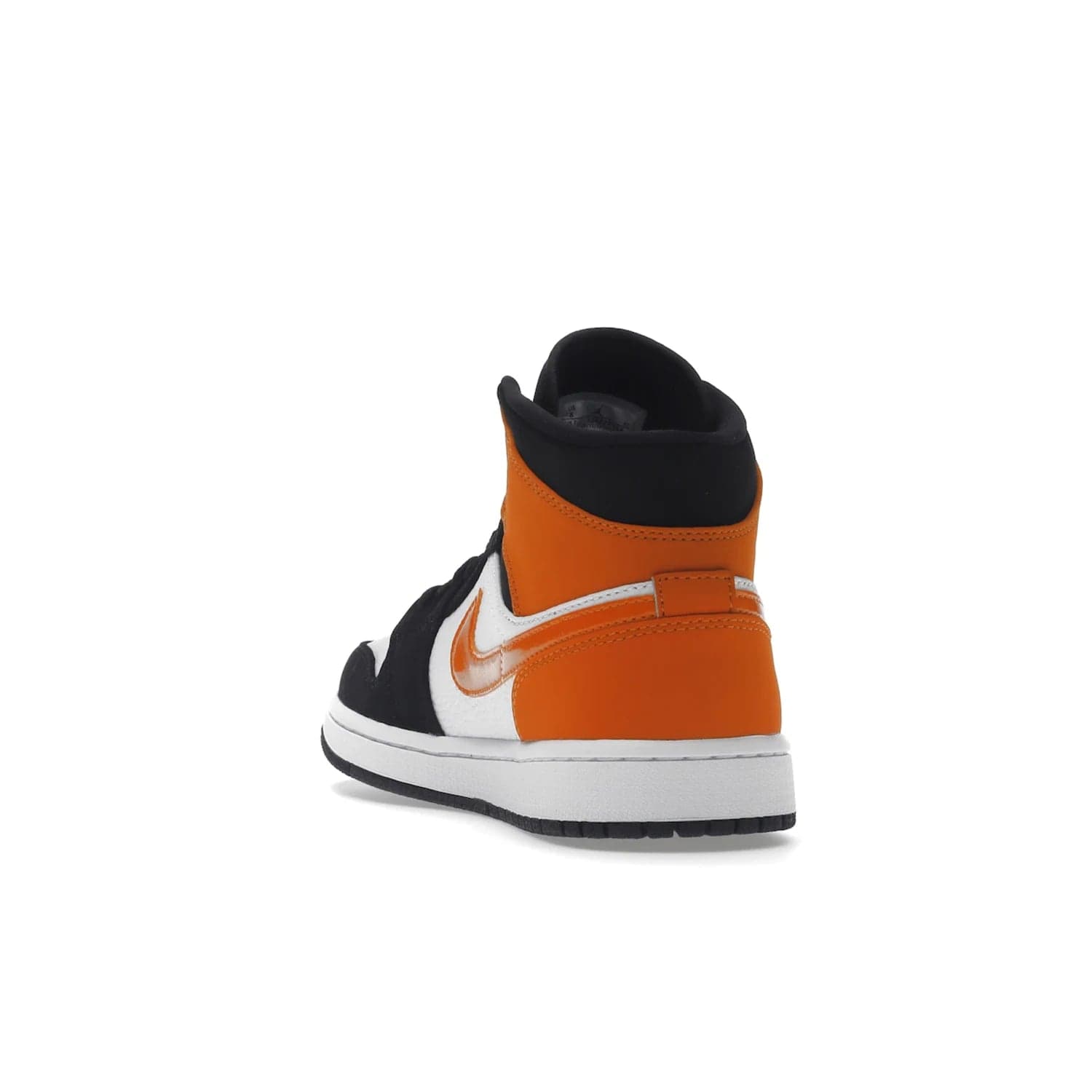 Jordan 1 Mid Shattered Backboard - Image 26 - Only at www.BallersClubKickz.com - The Air Jordan 1 Mid Shattered Backboard offers a timeless Black/White-Starfish colorway. Classic Swoosh logo and AJ insignia plus a shatterd backboard graphic on the insole. Get your pair today!