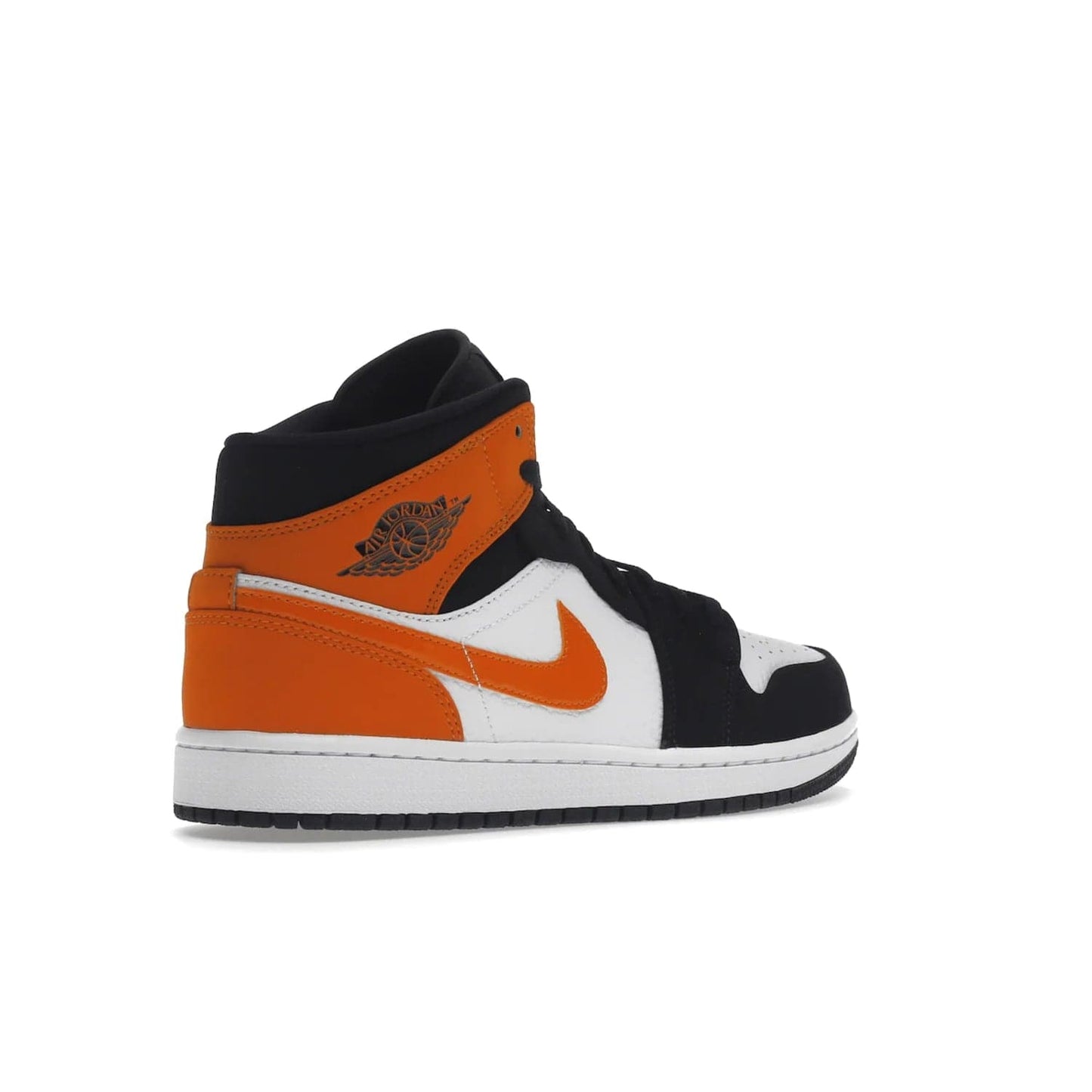 Jordan 1 Mid Shattered Backboard - Image 33 - Only at www.BallersClubKickz.com - The Air Jordan 1 Mid Shattered Backboard offers a timeless Black/White-Starfish colorway. Classic Swoosh logo and AJ insignia plus a shatterd backboard graphic on the insole. Get your pair today!