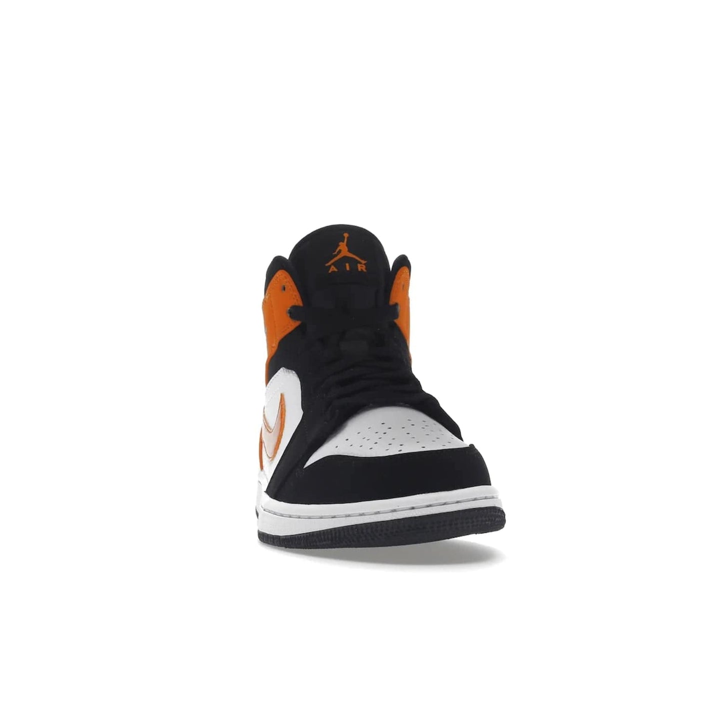 Jordan 1 Mid Shattered Backboard - Image 9 - Only at www.BallersClubKickz.com - The Air Jordan 1 Mid Shattered Backboard offers a timeless Black/White-Starfish colorway. Classic Swoosh logo and AJ insignia plus a shatterd backboard graphic on the insole. Get your pair today!