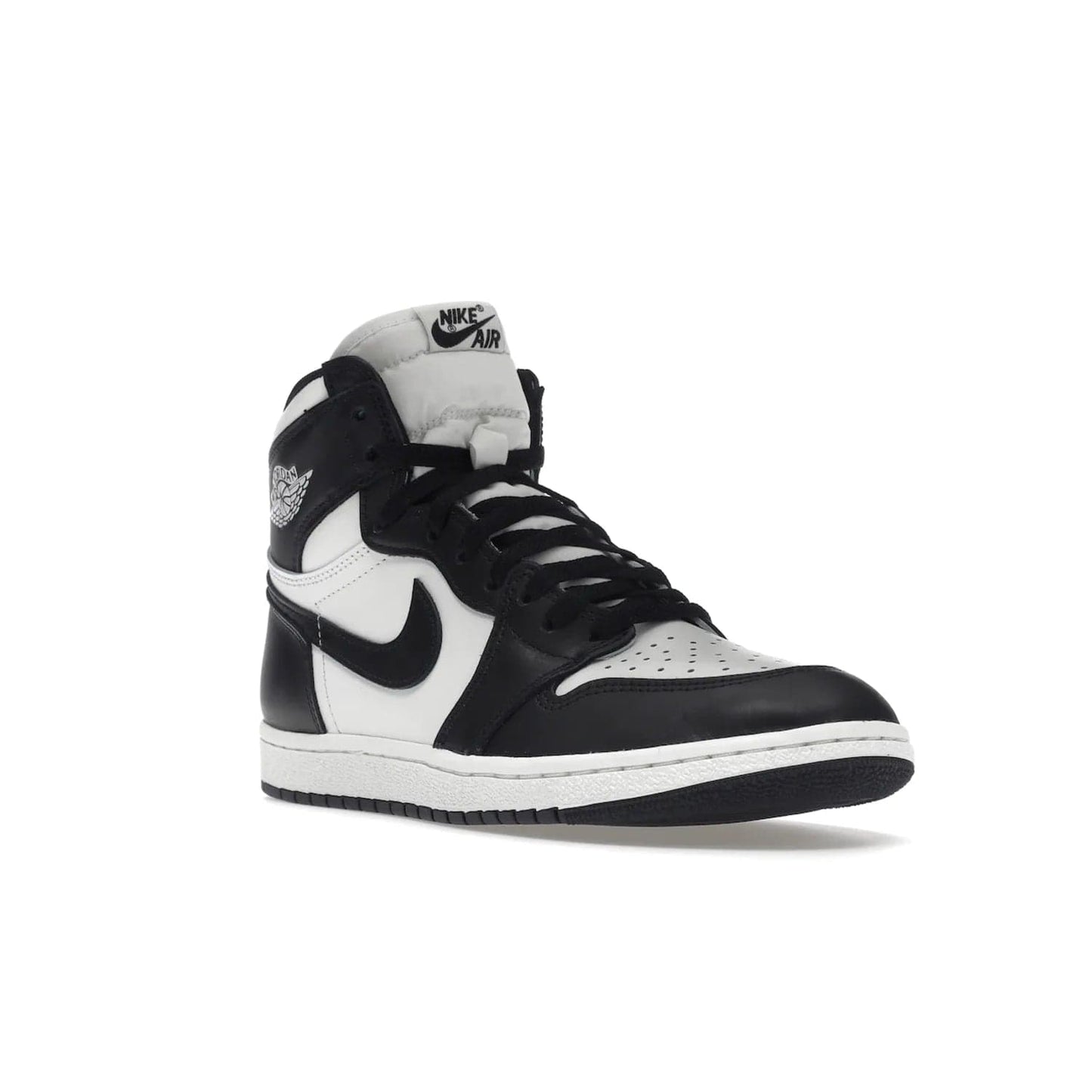 Jordan 1 Retro High 85 Black White (2023) - Image 6 - Only at www.BallersClubKickz.com - Brand new Jordan 1 Retro High 85 Black White (2023) now available. A classic color scheme of black and white leather uppers with signature Nike Air logo on the tongue. Must-have for any Air Jordan fan. Available February 15, 2023.