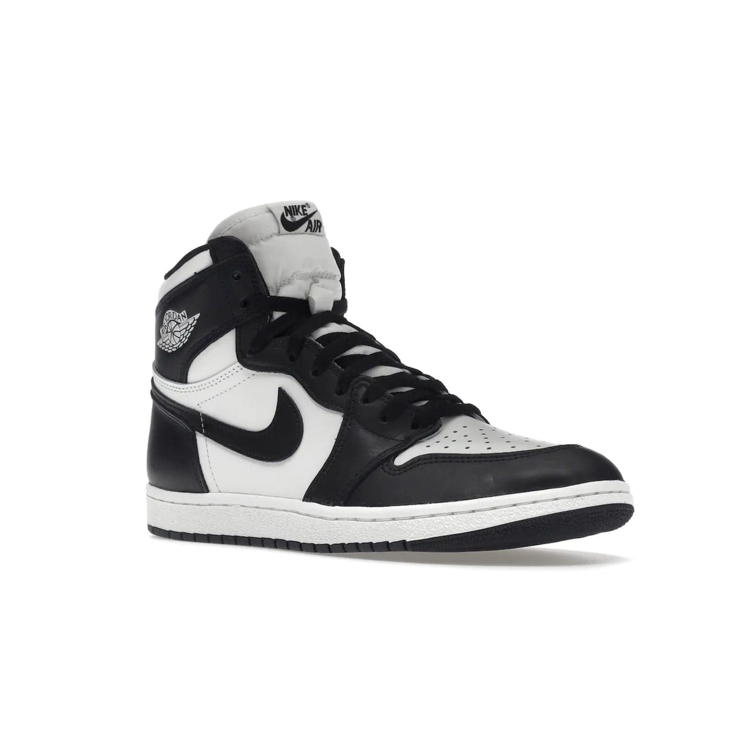 Jordan 1 Retro High 85 Black White (2023) - Image 5 - Only at www.BallersClubKickz.com - Brand new Jordan 1 Retro High 85 Black White (2023) now available. A classic color scheme of black and white leather uppers with signature Nike Air logo on the tongue. Must-have for any Air Jordan fan. Available February 15, 2023.