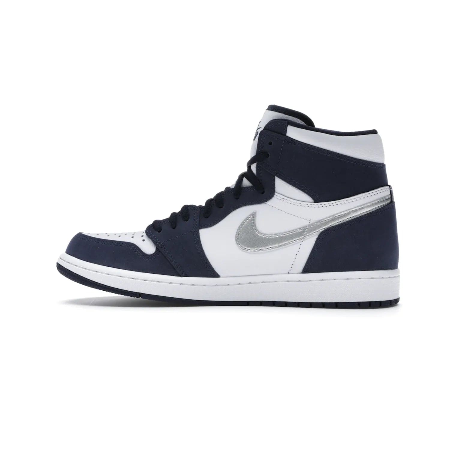 Jordan 1 Retro High COJP Midnight Navy (2020) - Image 20 - Only at www.BallersClubKickz.com - Air Jordan 1 Retro High COJP Midnight Navy - Iconic silhouette updated with a modern touch. Be ahead of the game with this timeless style. Get it now.