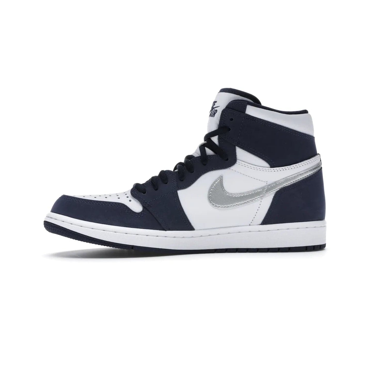 Jordan 1 Retro High COJP Midnight Navy (2020) - Image 18 - Only at www.BallersClubKickz.com - Air Jordan 1 Retro High COJP Midnight Navy - Iconic silhouette updated with a modern touch. Be ahead of the game with this timeless style. Get it now.