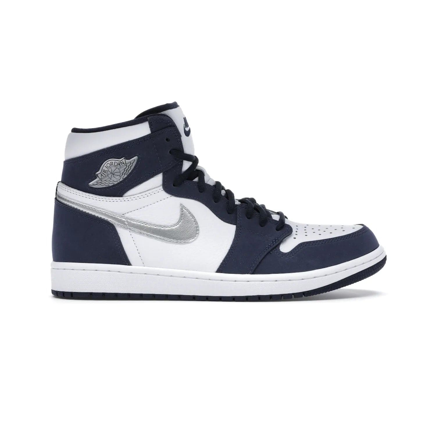 Jordan 1 Retro High COJP Midnight Navy (2020) - Image 1 - Only at www.BallersClubKickz.com - Air Jordan 1 Retro High COJP Midnight Navy - Iconic silhouette updated with a modern touch. Be ahead of the game with this timeless style. Get it now.