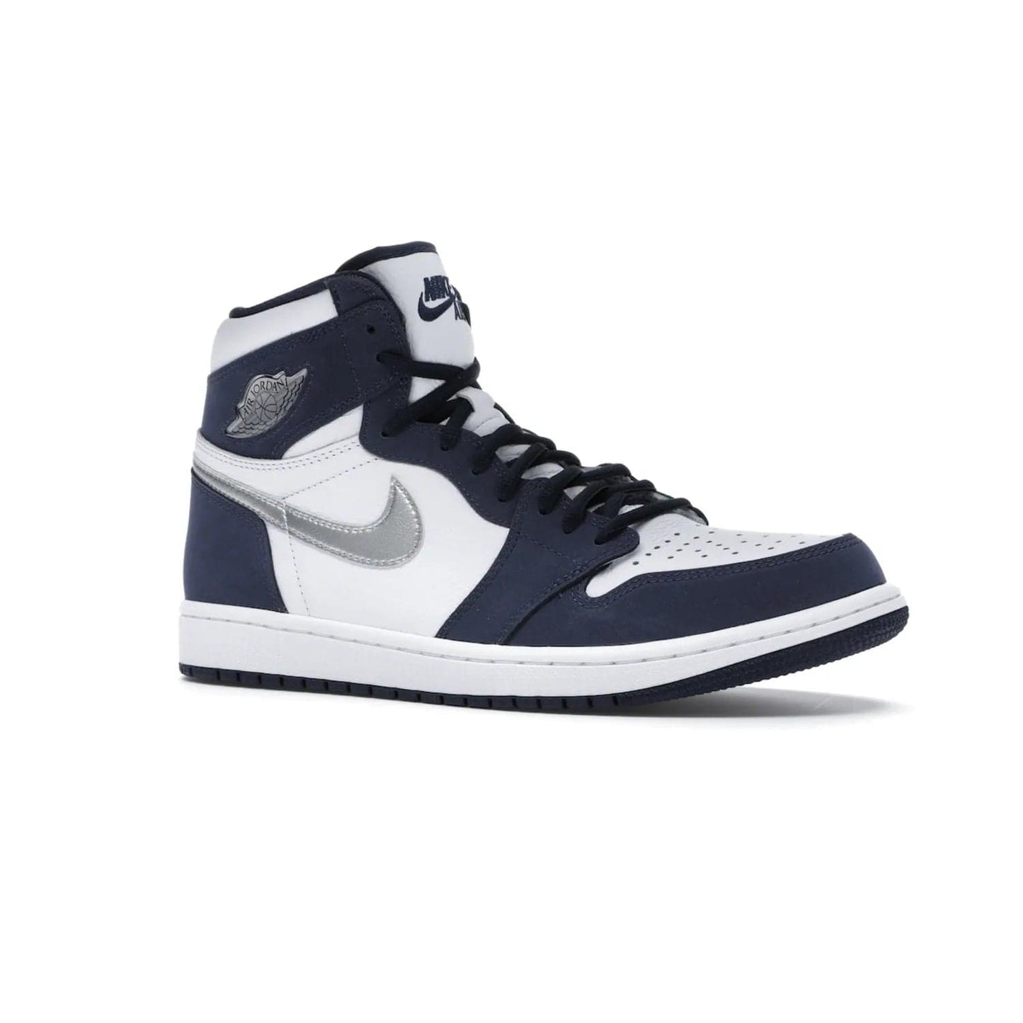 Jordan 1 Retro High COJP Midnight Navy (2020) - Image 4 - Only at www.BallersClubKickz.com - Air Jordan 1 Retro High COJP Midnight Navy - Iconic silhouette updated with a modern touch. Be ahead of the game with this timeless style. Get it now.