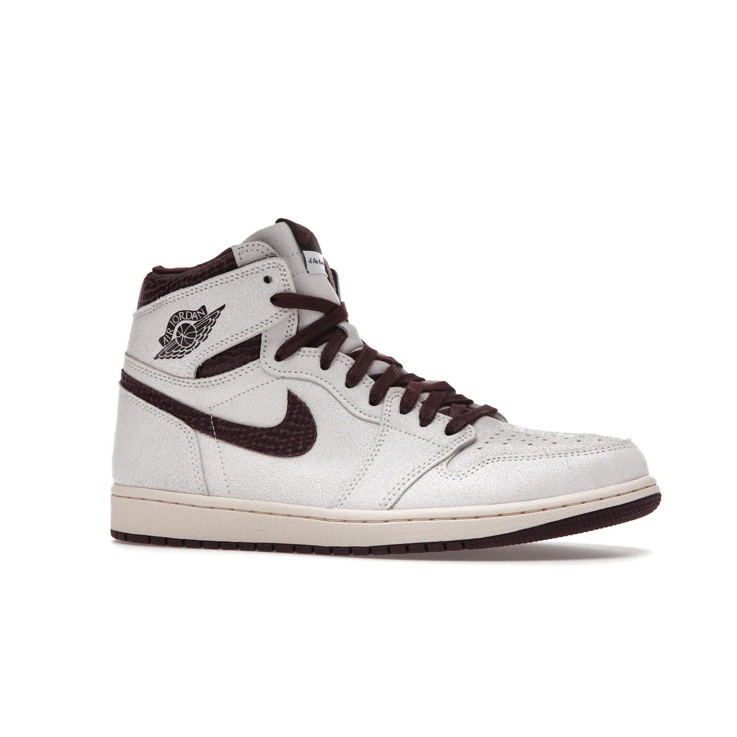 Jordan 1 Retro High OG A Ma Maniére - Image 3 - Only at www.BallersClubKickz.com - Luxury meets style with the Air Jordan 1 A Ma Maniére. Premium leather, reptilian-textured leather collars and Swooshes, quilted lining, and yellowed soles come together to create a vintage yet modern sneaker, perfect for any occasion. Released in November 2021.