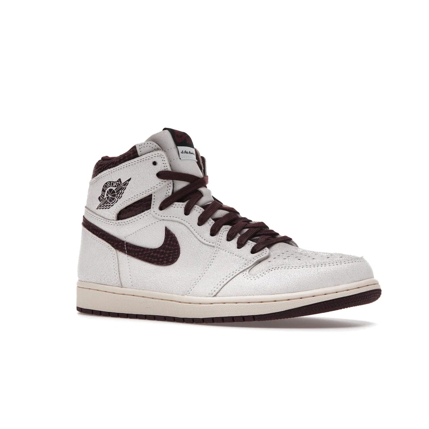 Jordan 1 Retro High OG A Ma Maniére - Image 4 - Only at www.BallersClubKickz.com - Luxury meets style with the Air Jordan 1 A Ma Maniére. Premium leather, reptilian-textured leather collars and Swooshes, quilted lining, and yellowed soles come together to create a vintage yet modern sneaker, perfect for any occasion. Released in November 2021.