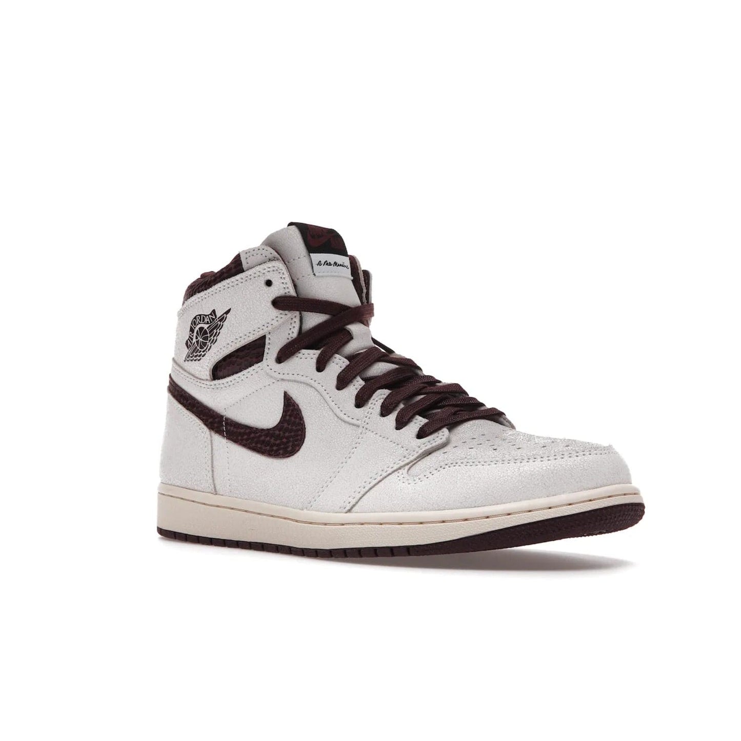 Jordan 1 Retro High OG A Ma Maniére - Image 5 - Only at www.BallersClubKickz.com - Luxury meets style with the Air Jordan 1 A Ma Maniére. Premium leather, reptilian-textured leather collars and Swooshes, quilted lining, and yellowed soles come together to create a vintage yet modern sneaker, perfect for any occasion. Released in November 2021.
