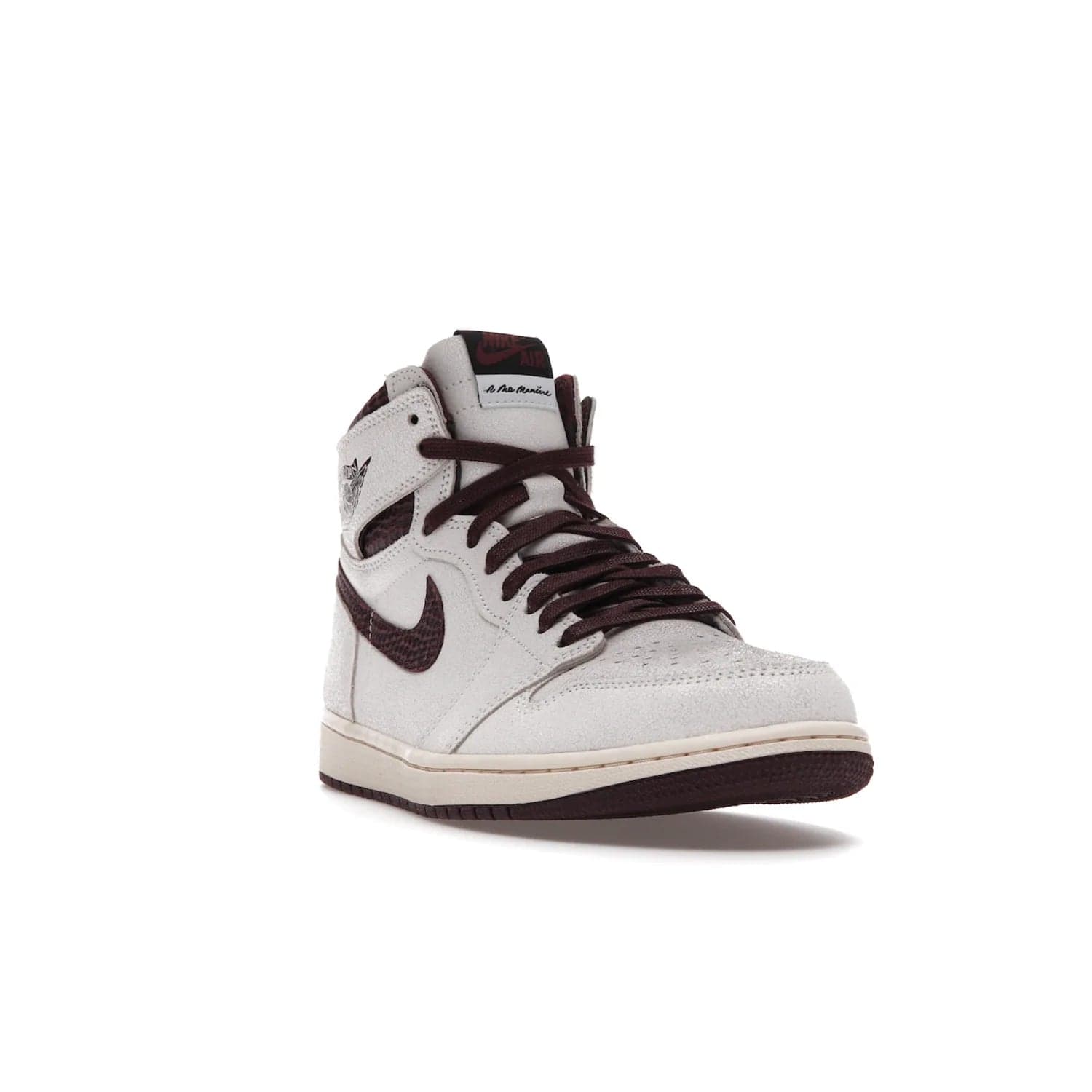 Jordan 1 Retro High OG A Ma Maniére - Image 7 - Only at www.BallersClubKickz.com - Luxury meets style with the Air Jordan 1 A Ma Maniére. Premium leather, reptilian-textured leather collars and Swooshes, quilted lining, and yellowed soles come together to create a vintage yet modern sneaker, perfect for any occasion. Released in November 2021.