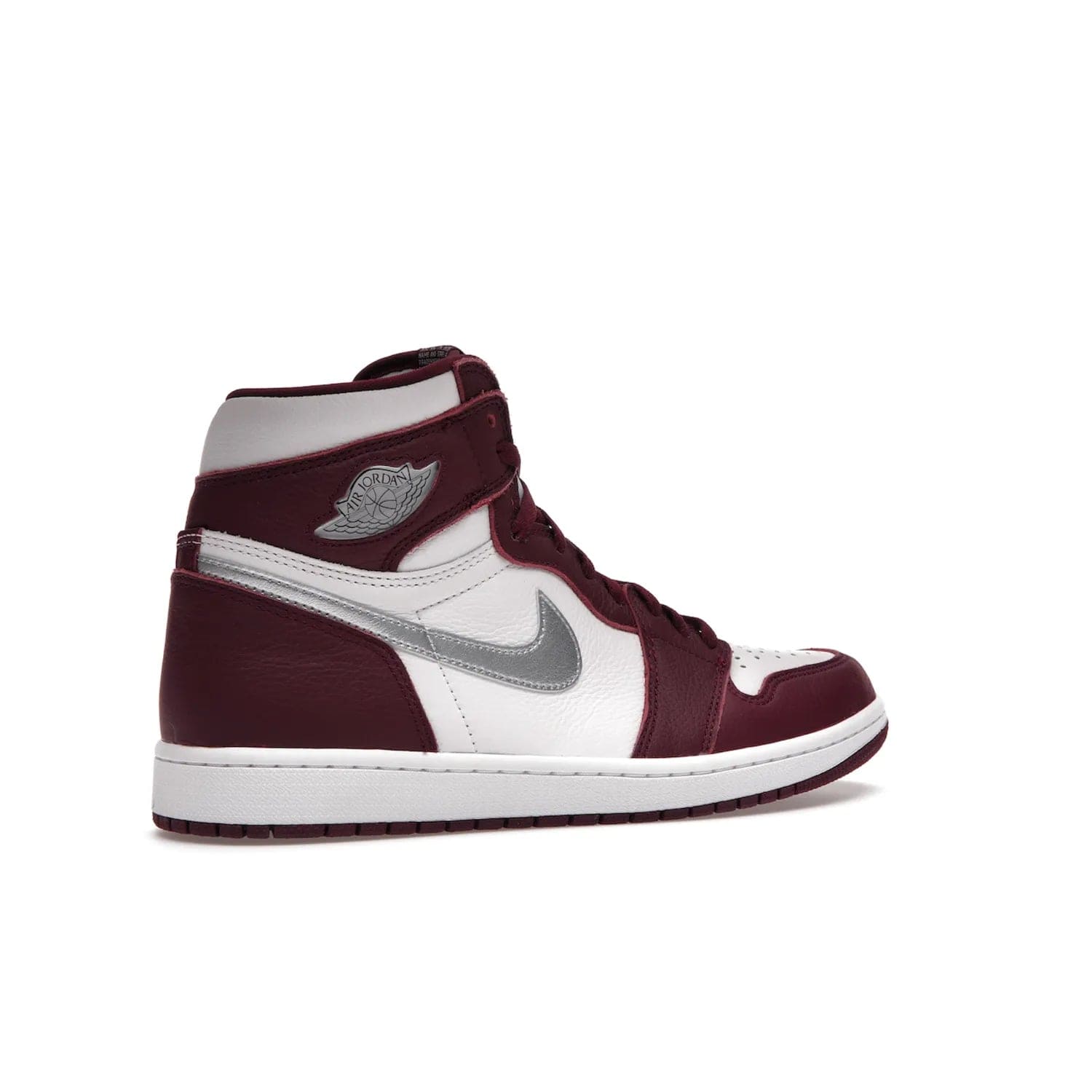 Jordan 1 Retro High OG Bordeaux - Image 34 - Only at www.BallersClubKickz.com - Shop the classic Air Jordan 1 High Bordeaux with a modern high-top cut. The timeless Bordeaux and White-Metallic Silver colorway, releasing Nov 20, 2021, is perfect for practice or a night out.