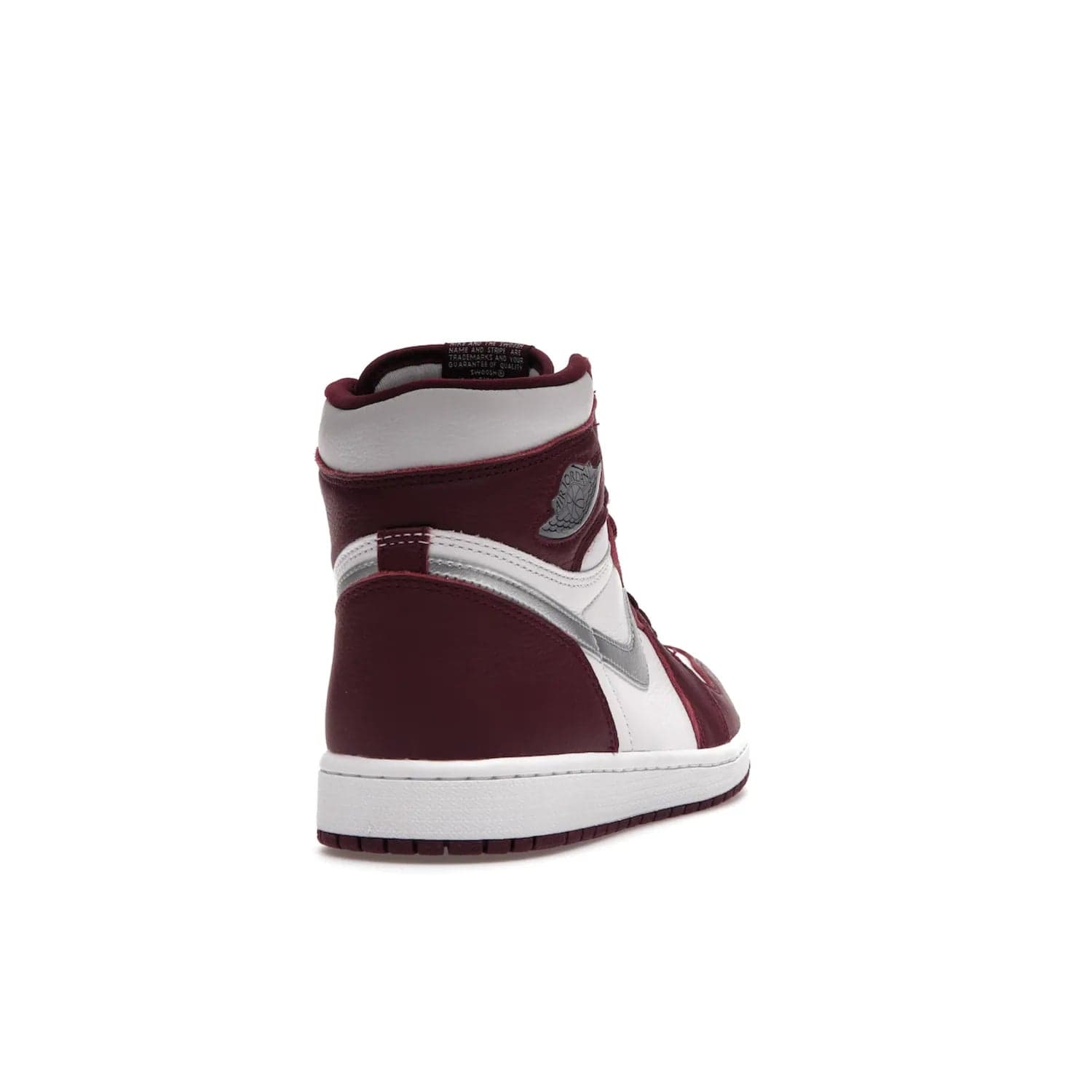 Jordan 1 Retro High OG Bordeaux - Image 30 - Only at www.BallersClubKickz.com - Shop the classic Air Jordan 1 High Bordeaux with a modern high-top cut. The timeless Bordeaux and White-Metallic Silver colorway, releasing Nov 20, 2021, is perfect for practice or a night out.