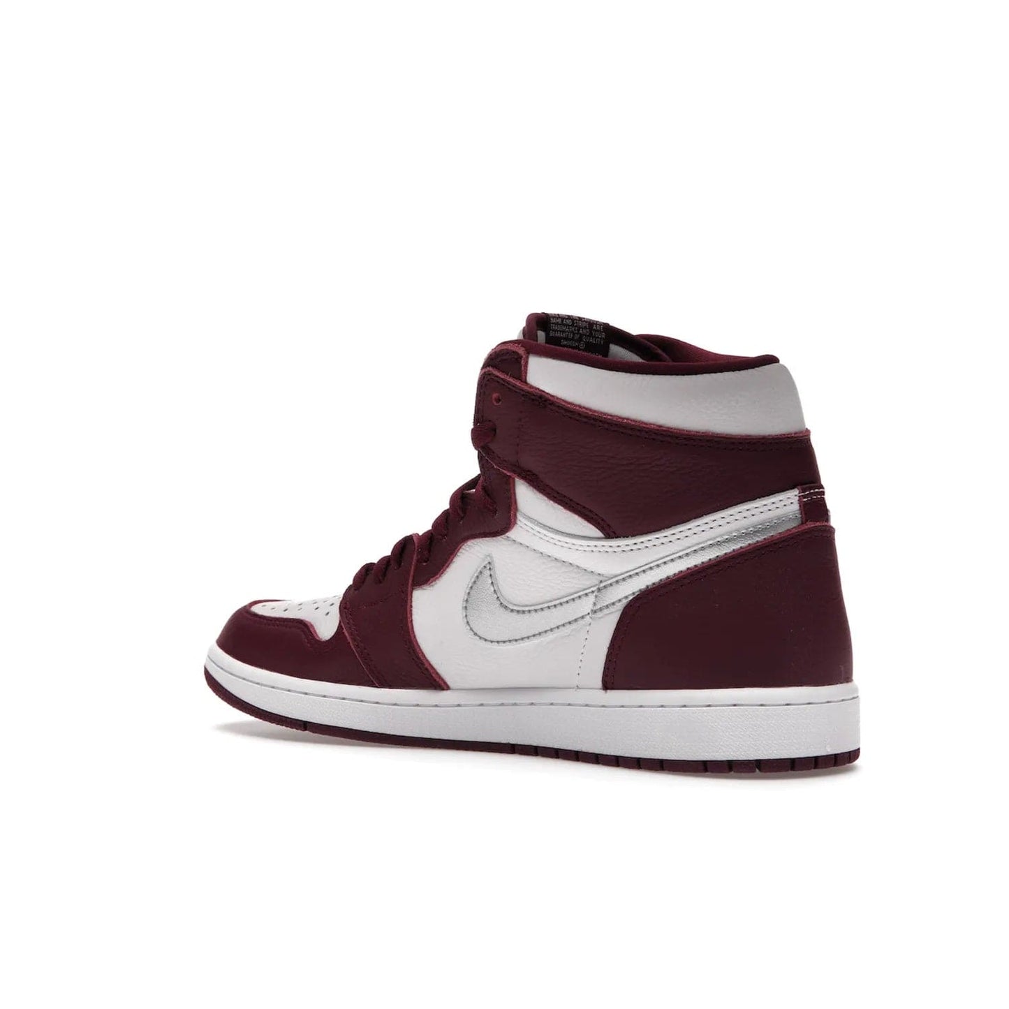 Jordan 1 Retro High OG Bordeaux - Image 23 - Only at www.BallersClubKickz.com - Shop the classic Air Jordan 1 High Bordeaux with a modern high-top cut. The timeless Bordeaux and White-Metallic Silver colorway, releasing Nov 20, 2021, is perfect for practice or a night out.