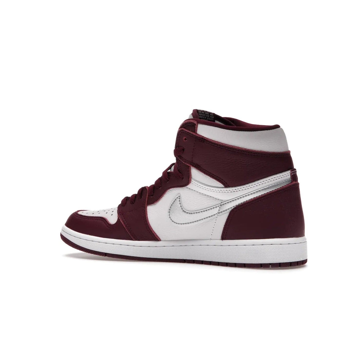 Jordan 1 Retro High OG Bordeaux - Image 22 - Only at www.BallersClubKickz.com - Shop the classic Air Jordan 1 High Bordeaux with a modern high-top cut. The timeless Bordeaux and White-Metallic Silver colorway, releasing Nov 20, 2021, is perfect for practice or a night out.