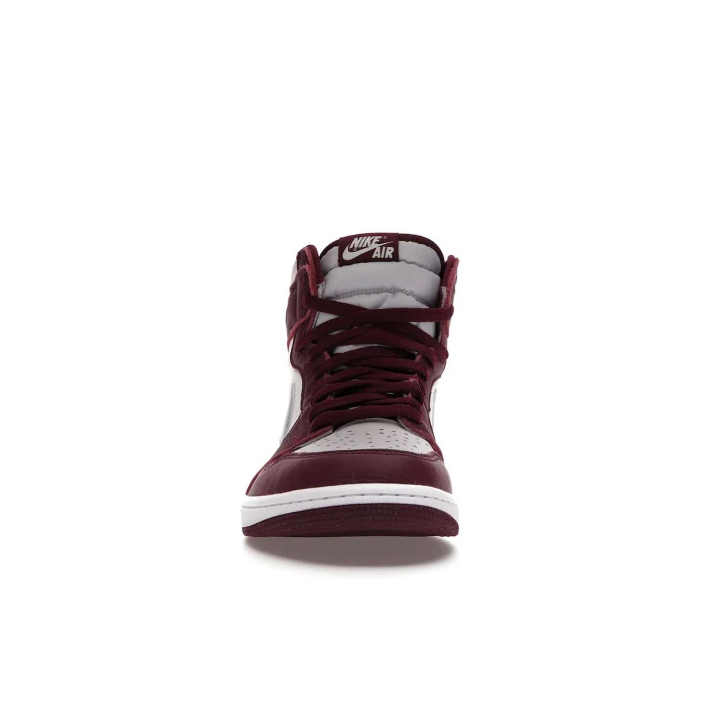 Jordan 1 Retro High OG Bordeaux - Image 10 - Only at www.BallersClubKickz.com - Shop the classic Air Jordan 1 High Bordeaux with a modern high-top cut. The timeless Bordeaux and White-Metallic Silver colorway, releasing Nov 20, 2021, is perfect for practice or a night out.