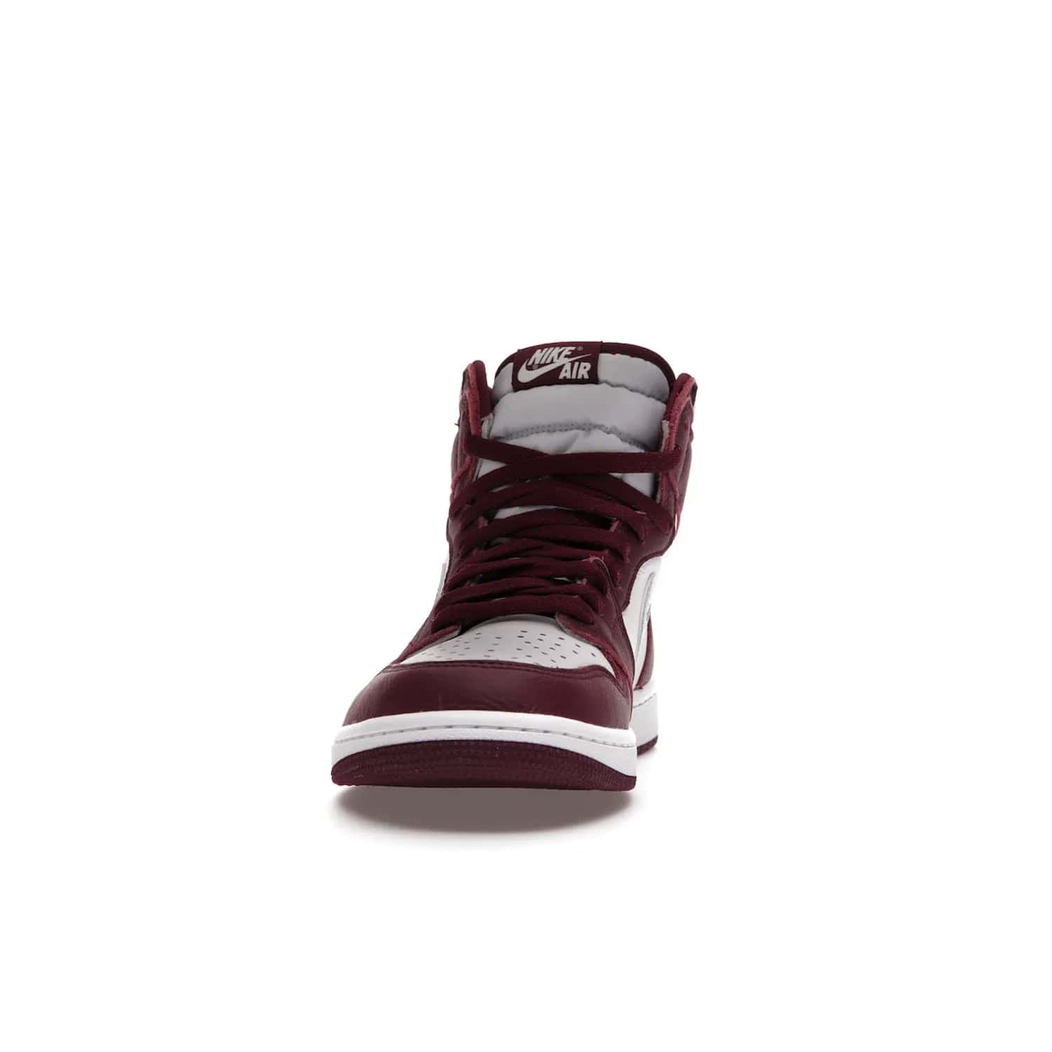 Jordan 1 Retro High OG Bordeaux - Image 11 - Only at www.BallersClubKickz.com - Shop the classic Air Jordan 1 High Bordeaux with a modern high-top cut. The timeless Bordeaux and White-Metallic Silver colorway, releasing Nov 20, 2021, is perfect for practice or a night out.