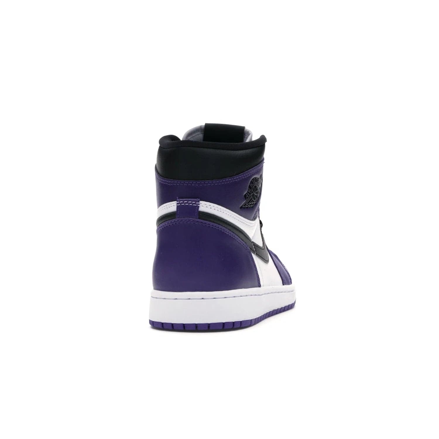 Jordan 1 Retro High Court Purple White - Image 29 - Only at www.BallersClubKickz.com - Grab the classic Jordan 1 Retro High Court Purple White and add major flavor to your collection. White leather upper with Court Purple overlays and Swoosh logo. White midsole and purple outsole. Get yours and rep your Jordan Brand.